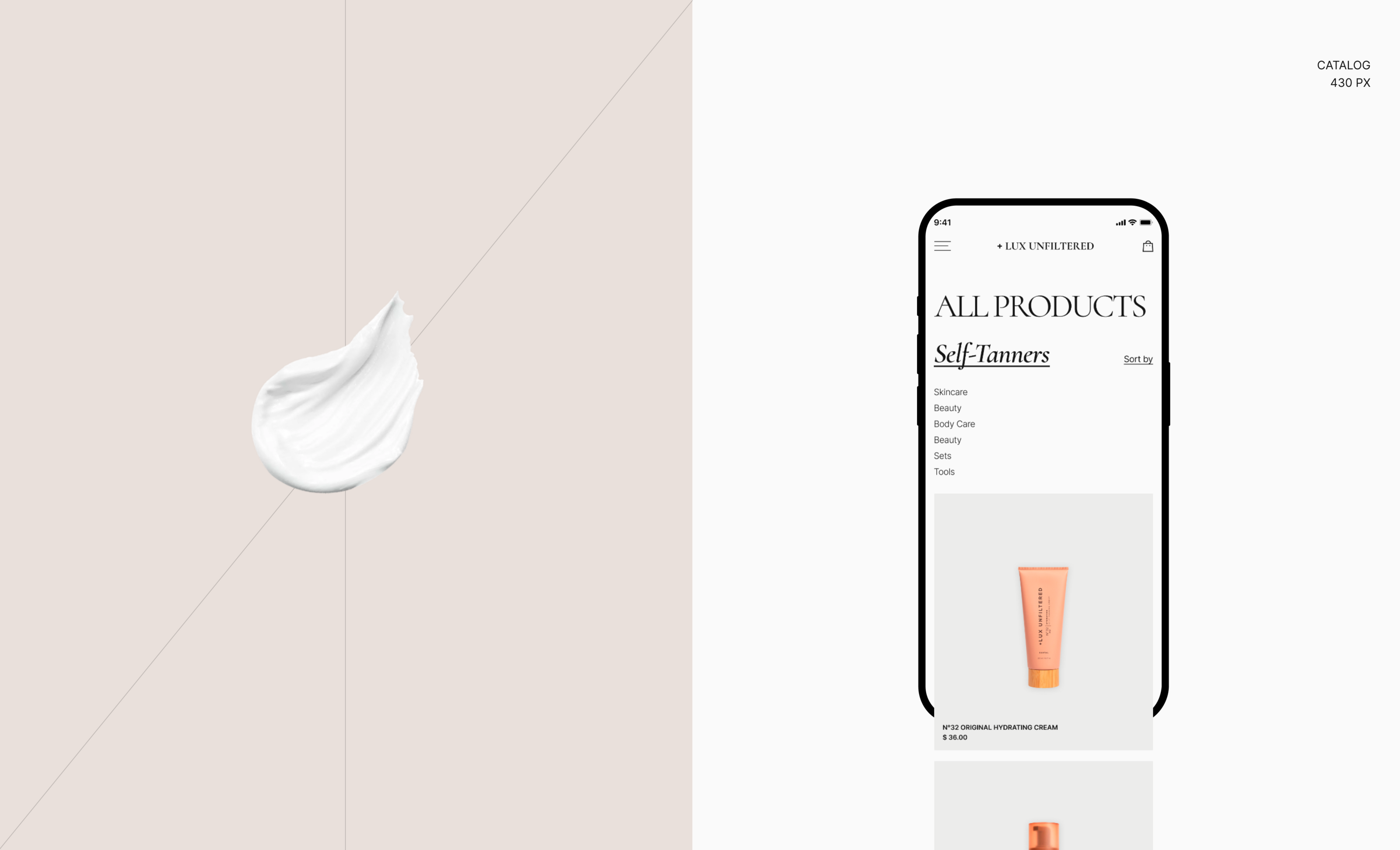 LUX UNFILTERED | Online cosmetics store — Изображение №8 — Интерфейсы, Графика на Dprofile