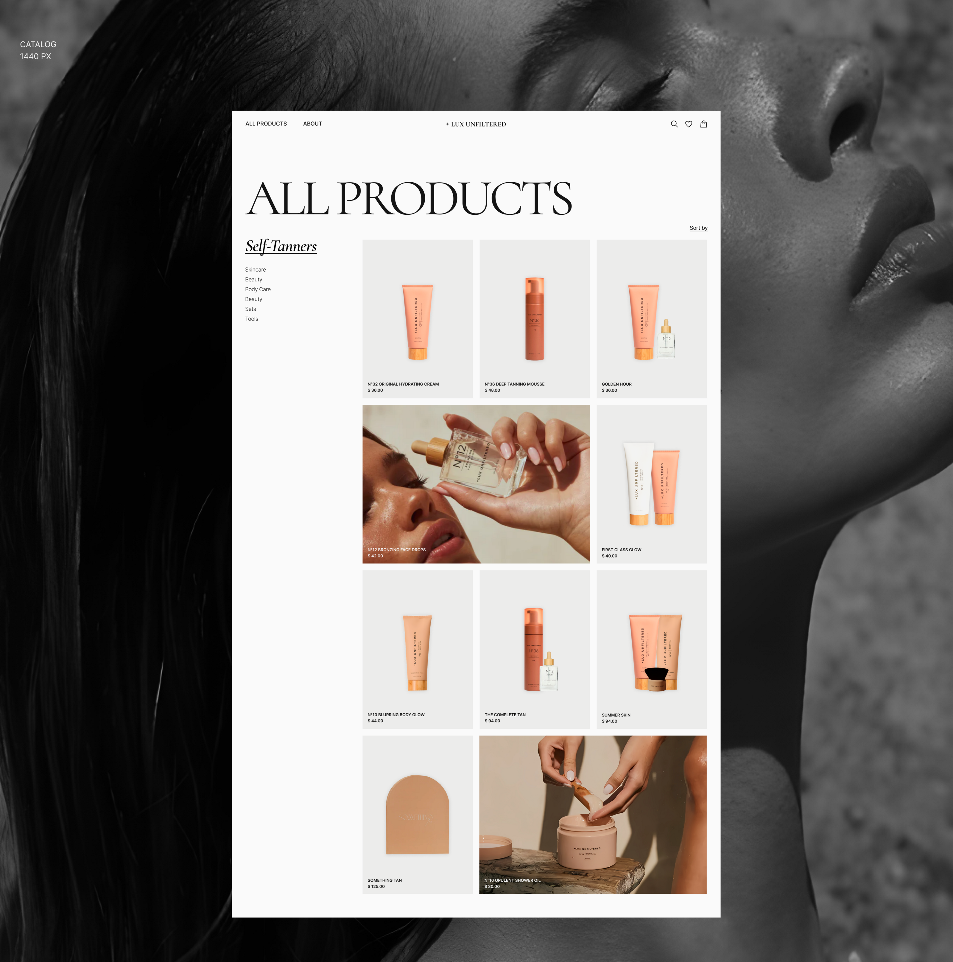 LUX UNFILTERED | Online cosmetics store — Изображение №6 — Интерфейсы, Графика на Dprofile