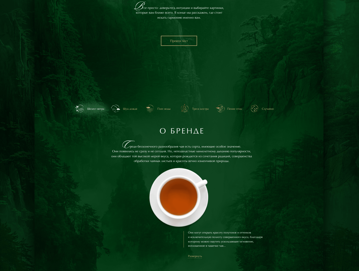 Greenfield — гармоничный сайт для чайного бренда — Изображение №7 — Интерфейсы на Dprofile