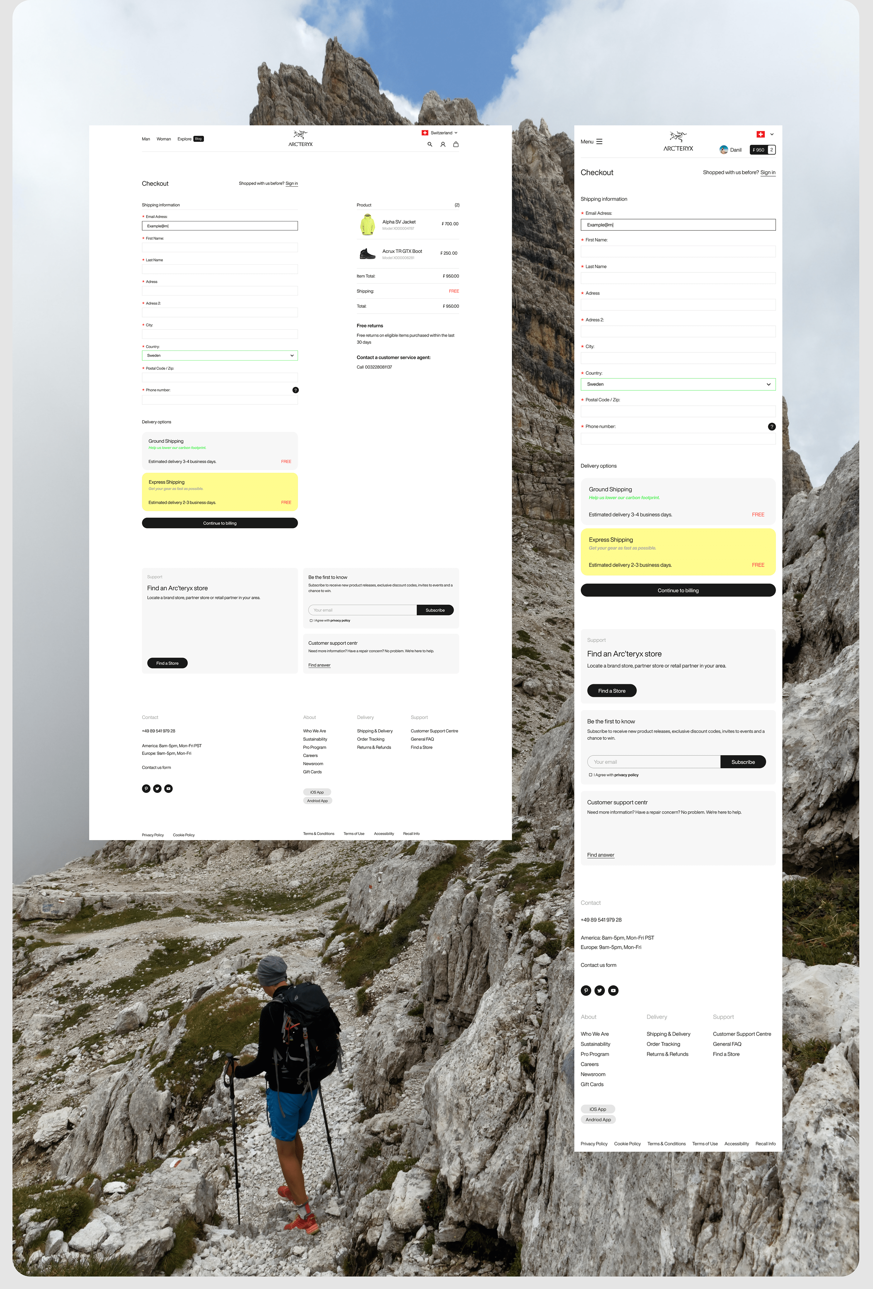 ARC'TERYX | E-Commerce | Redesign — Изображение №5 — Интерфейсы на Dprofile
