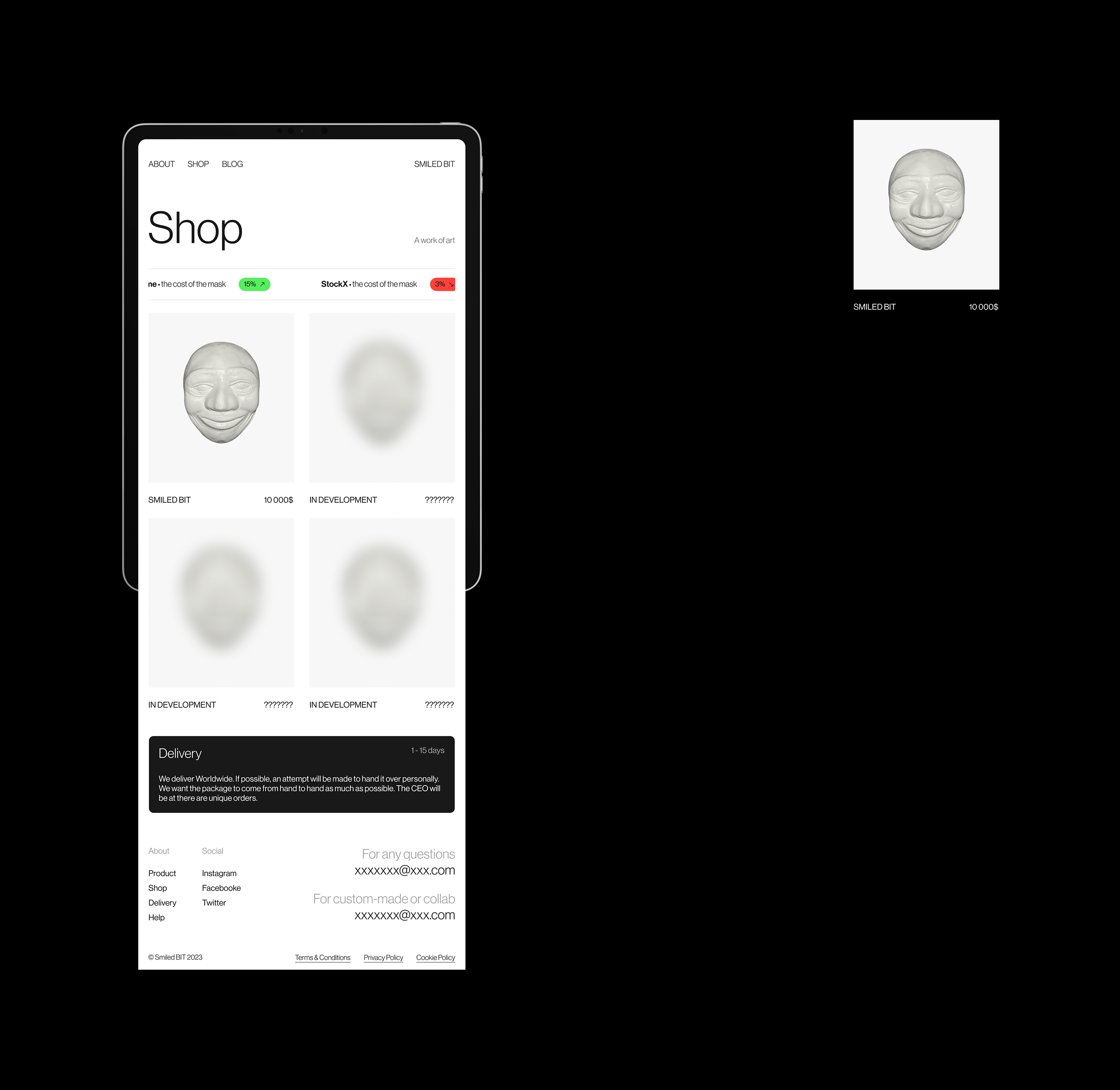 SMILED BIT | E-Commerce — Изображение №2 — Интерфейсы, 3D на Dprofile
