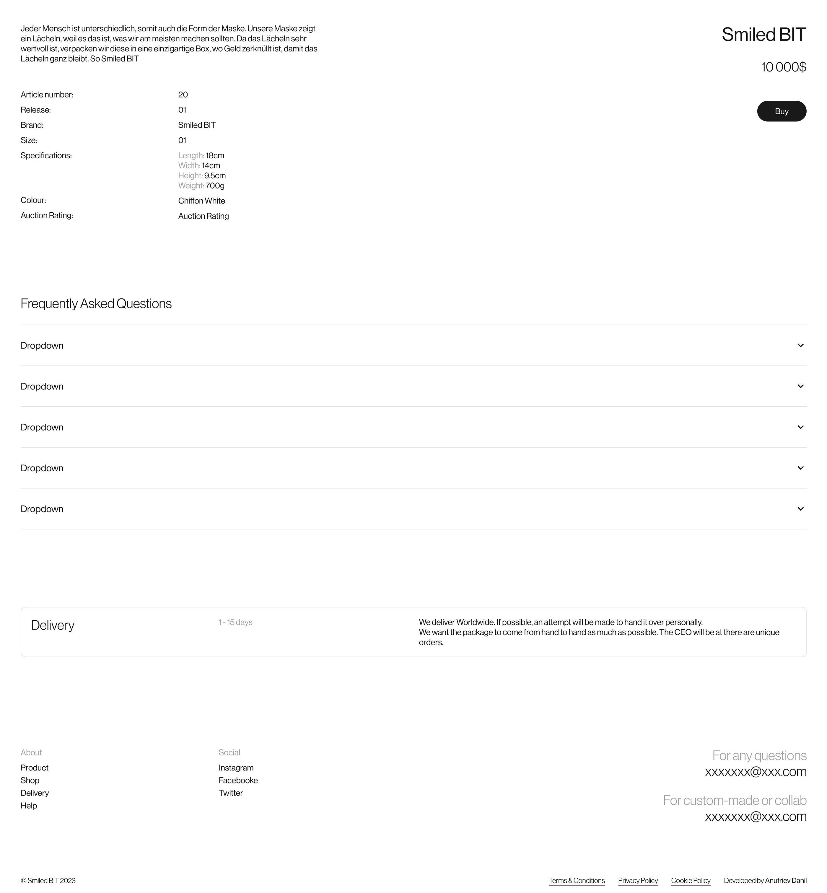 SMILED BIT | E-Commerce — Изображение №7 — Интерфейсы, 3D на Dprofile