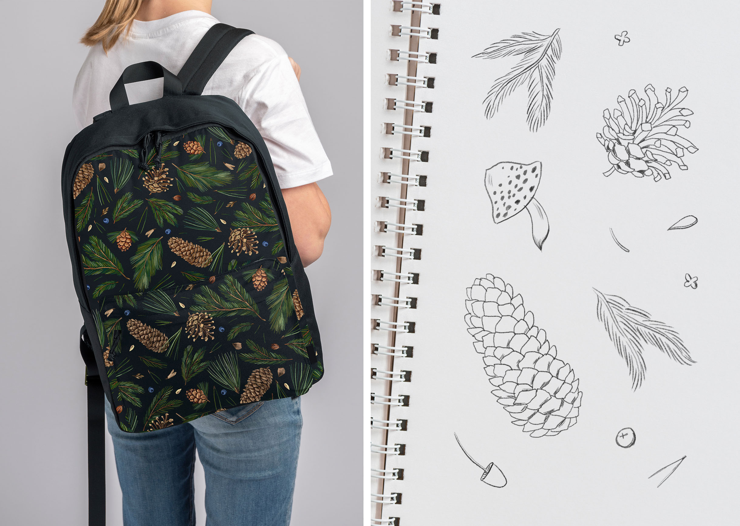 Forest Treasures | Лесные паттерны для ткани — Изображение №5 — Иллюстрация, Графика на Dprofile