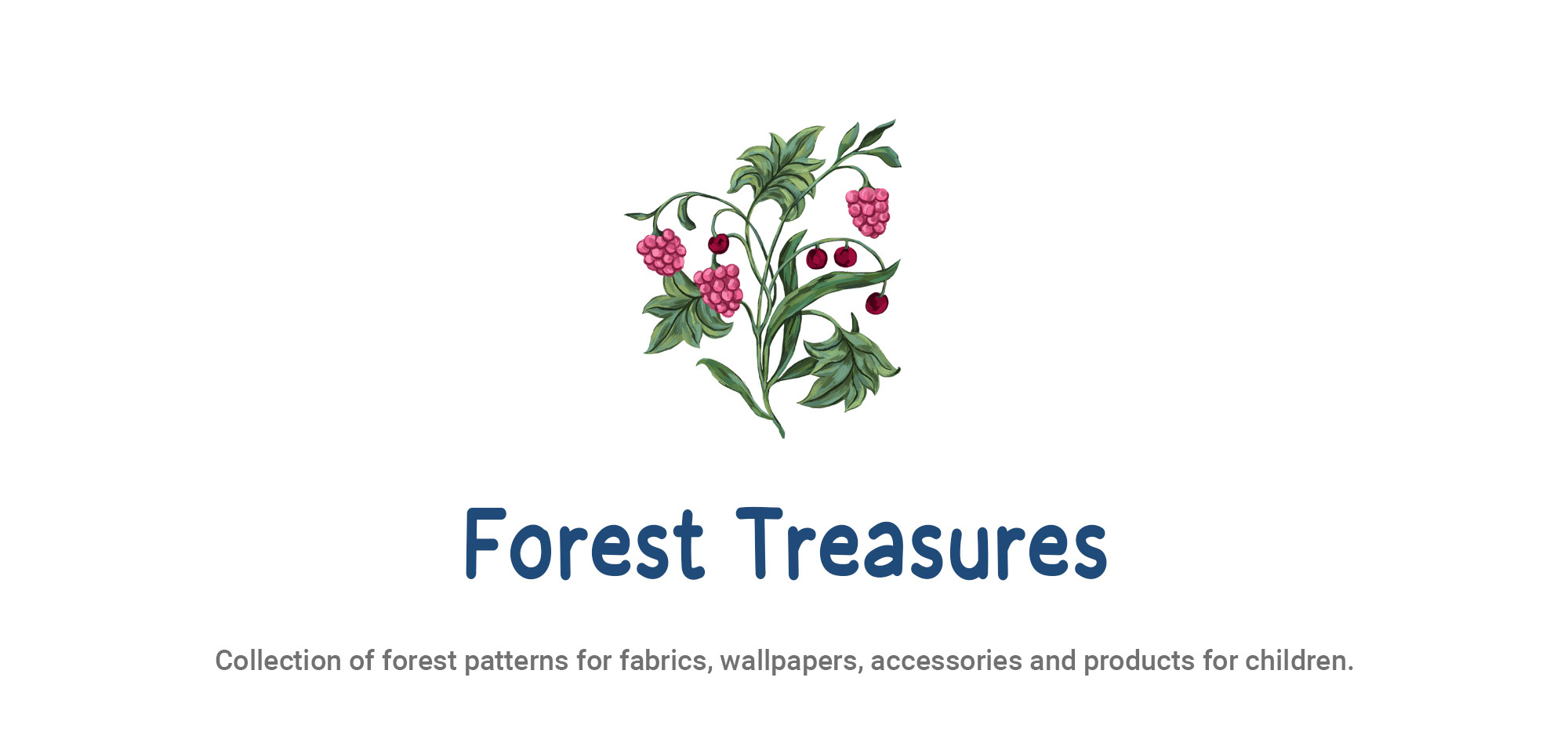 Forest Treasures | Лесные паттерны для ткани — Изображение №1 — Иллюстрация, Графика на Dprofile