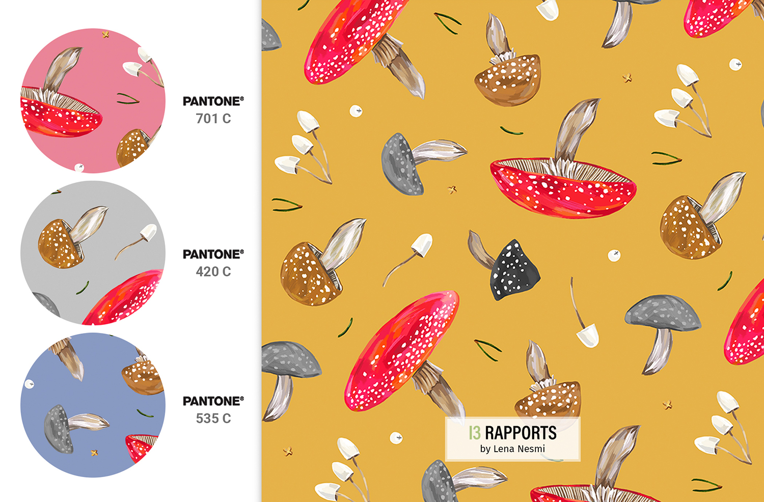 Forest Treasures | Лесные паттерны для ткани — Изображение №2 — Иллюстрация, Графика на Dprofile