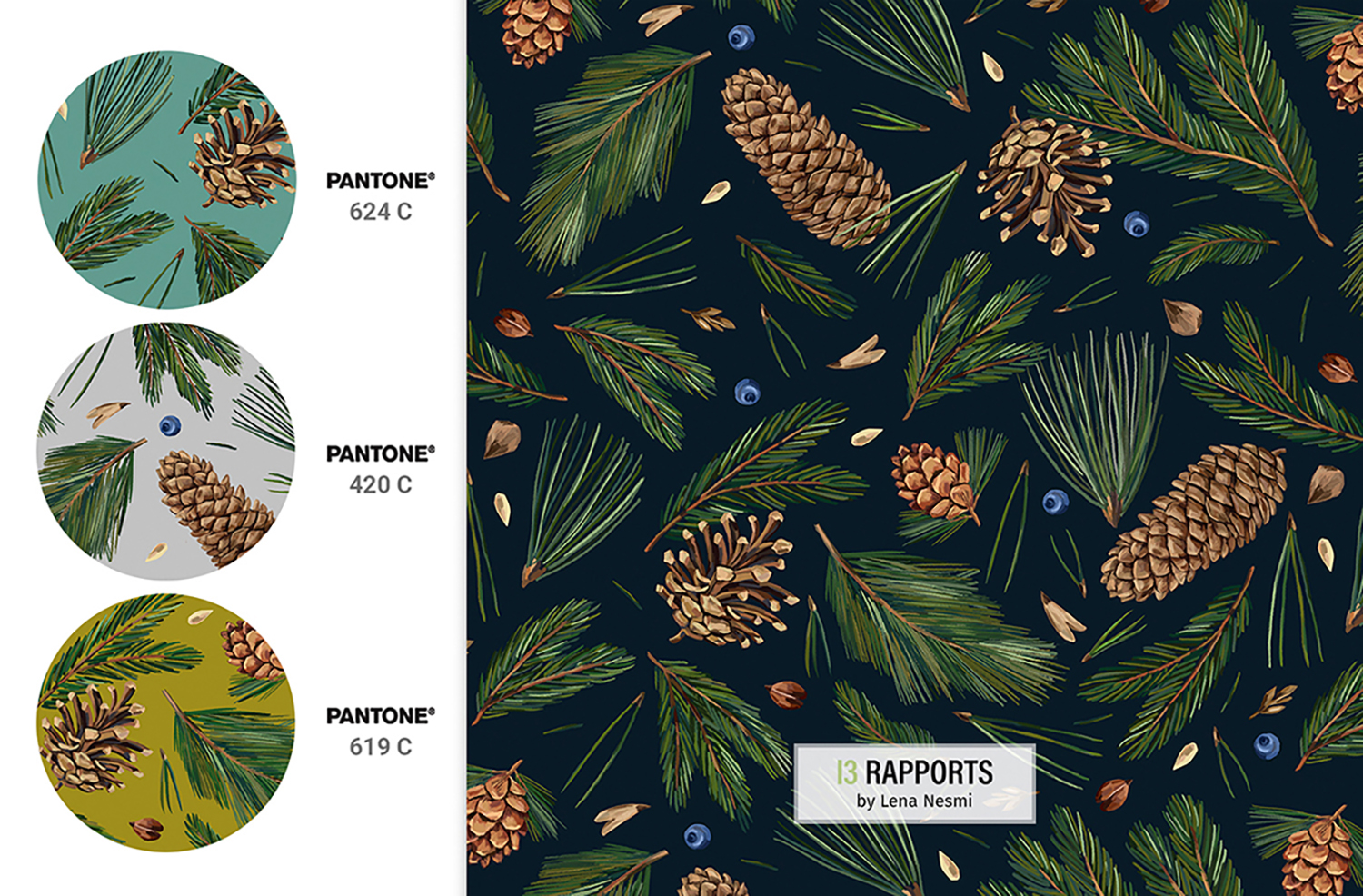 Forest Treasures | Лесные паттерны для ткани — Изображение №4 — Иллюстрация, Графика на Dprofile