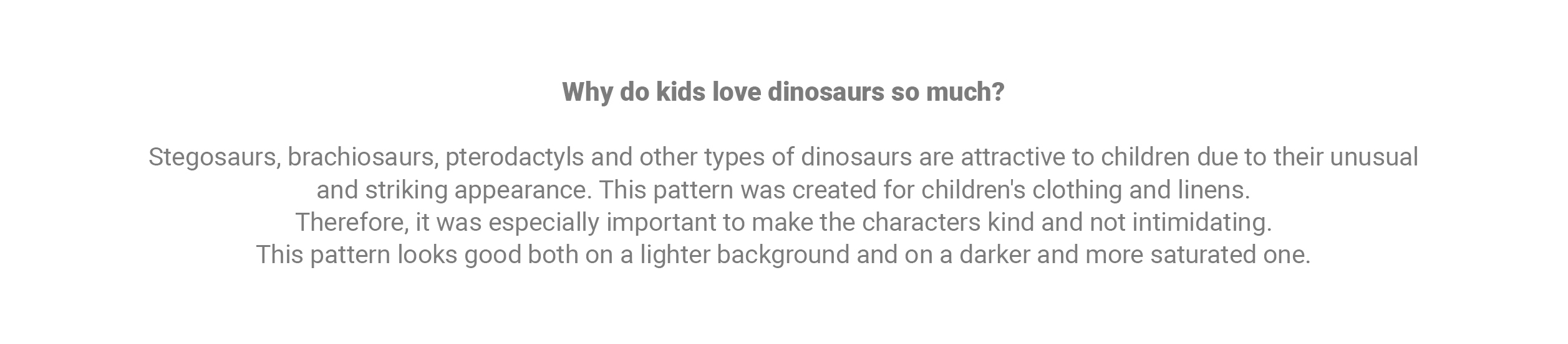 Kind dinos | Детские паттерны с динозаврами — Изображение №3 — Иллюстрация, Графика на Dprofile