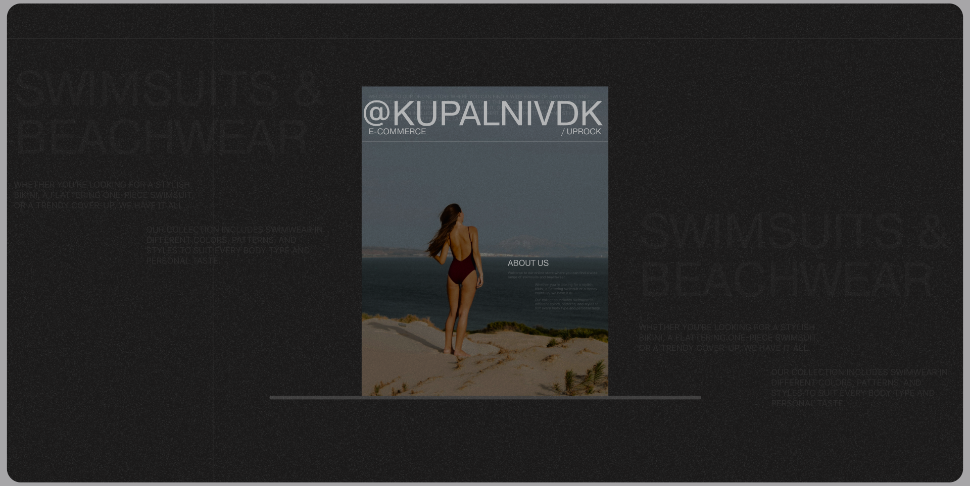 E-commerce project. Kupalnikvdk — Изображение №4 — Интерфейсы, Анимация на Dprofile