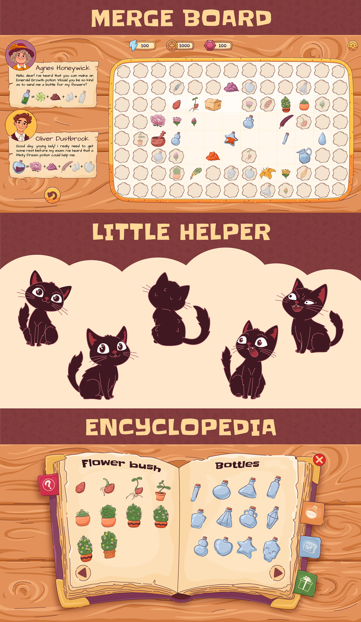 Mixology Academy. Concept project of a merge game. — Изображение №3 — Иллюстрация на Dprofile
