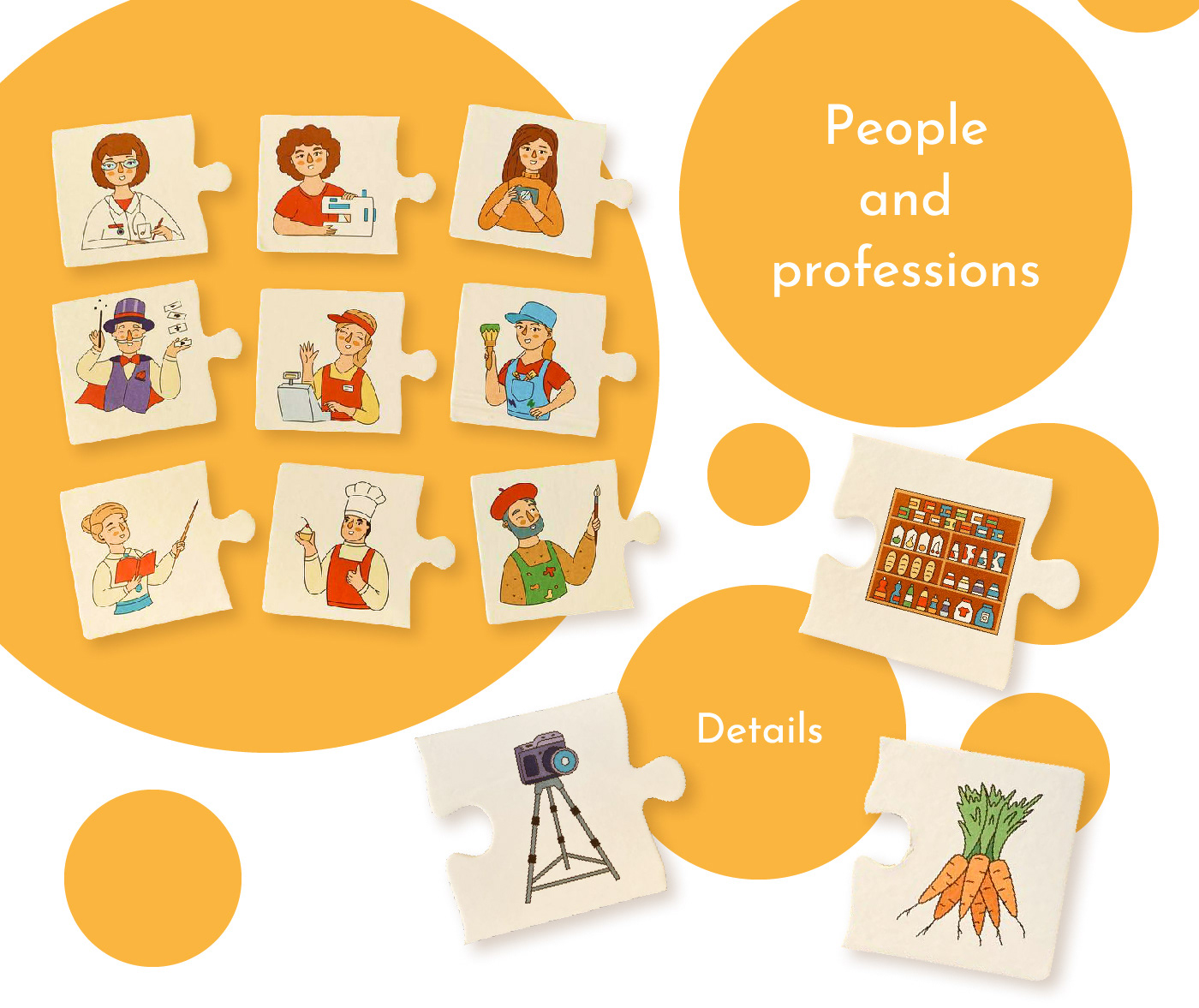 Educational puzzles for children, illustrations. — Изображение №3 — Иллюстрация на Dprofile