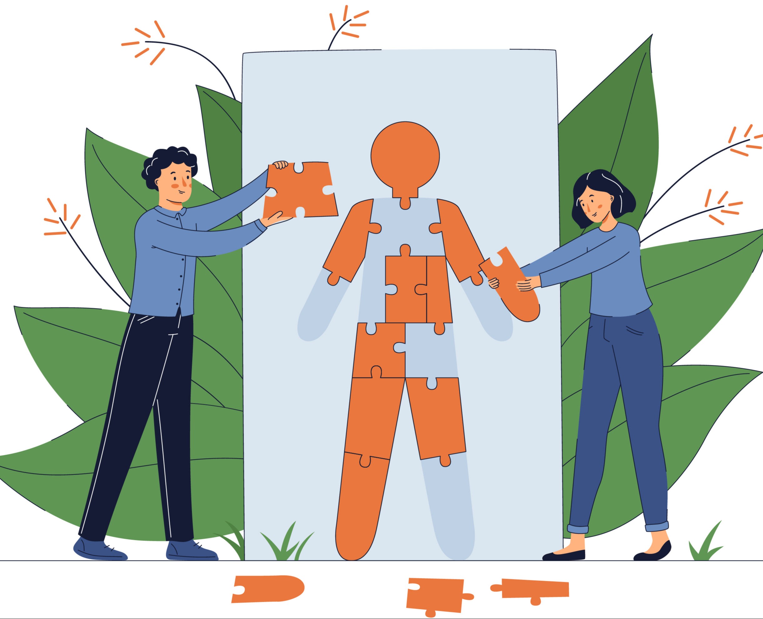 Concept project for a recruitment agency, illustration — Иллюстрация на Dprofile