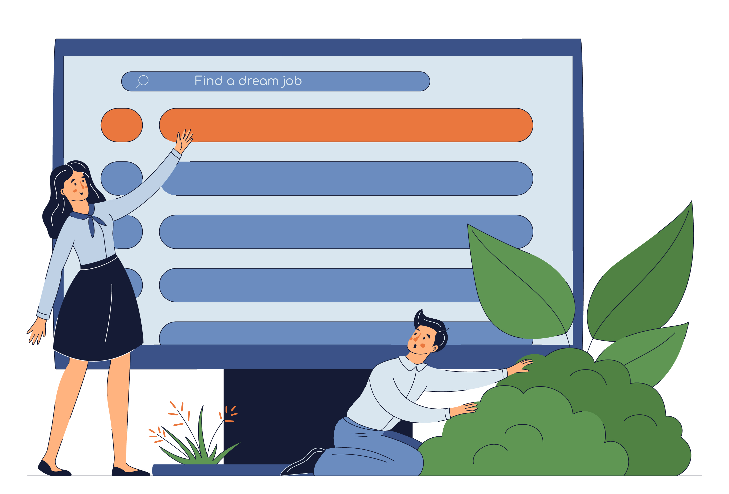 Concept project for a recruitment agency, illustration — Изображение №2 — Иллюстрация на Dprofile