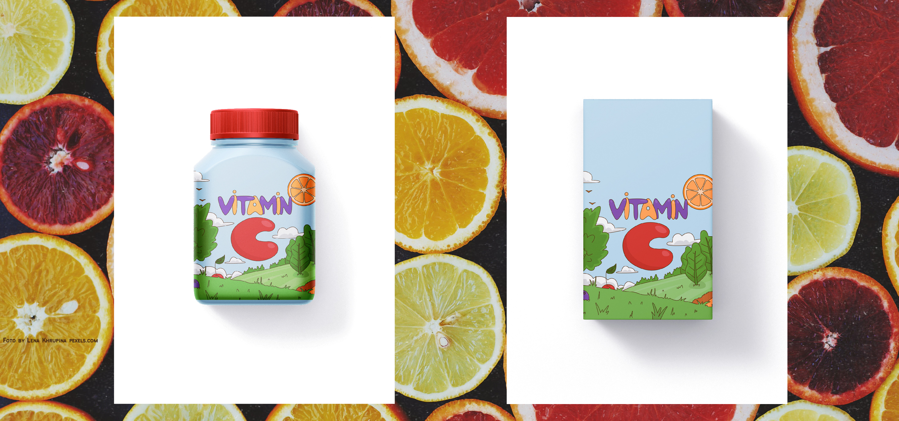 Bright packaging design for vitamins — Изображение №4 — Иллюстрация на Dprofile