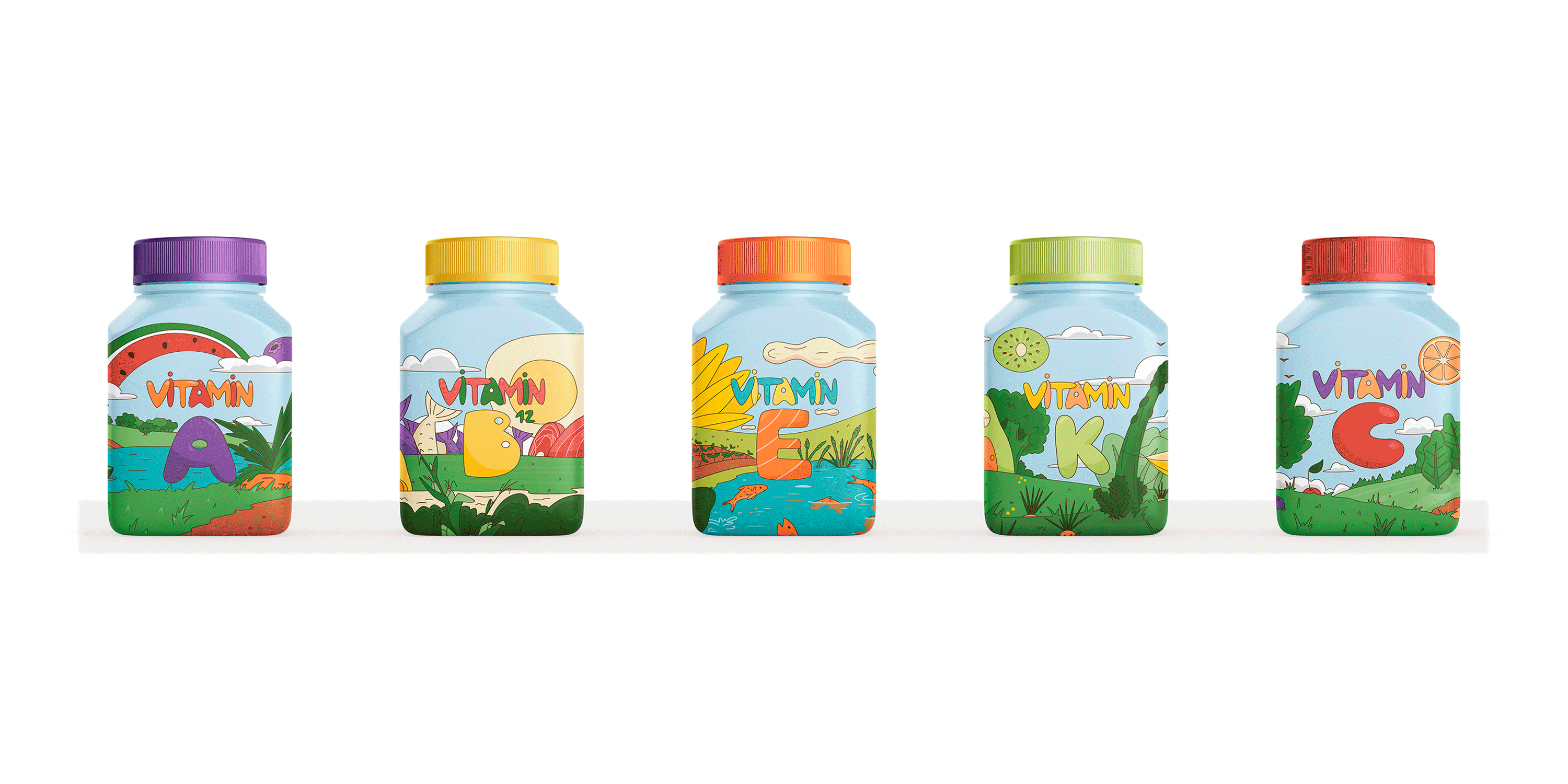 Bright packaging design for vitamins — Изображение №15 — Иллюстрация на Dprofile