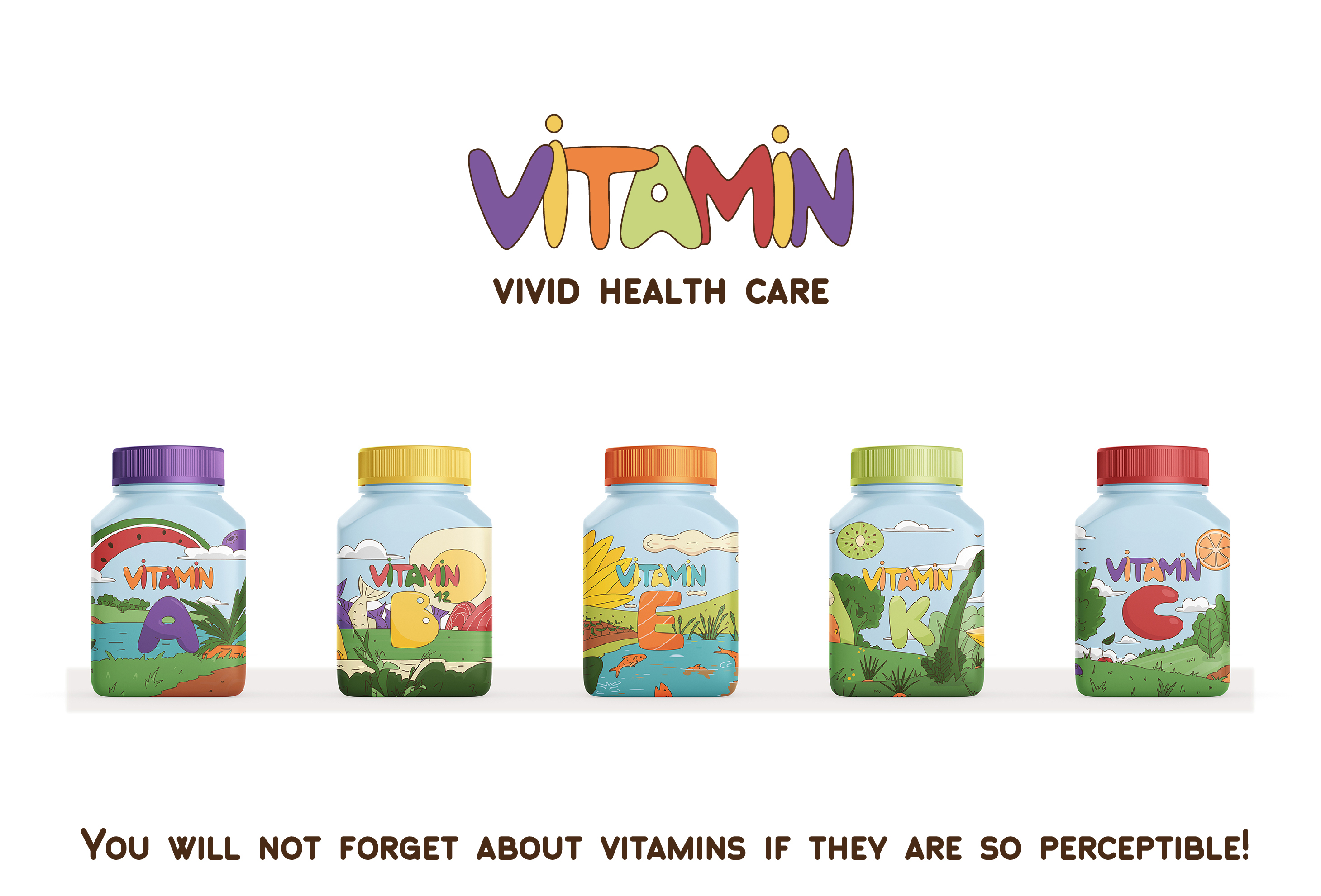 Bright packaging design for vitamins — Изображение №1 — Иллюстрация на Dprofile
