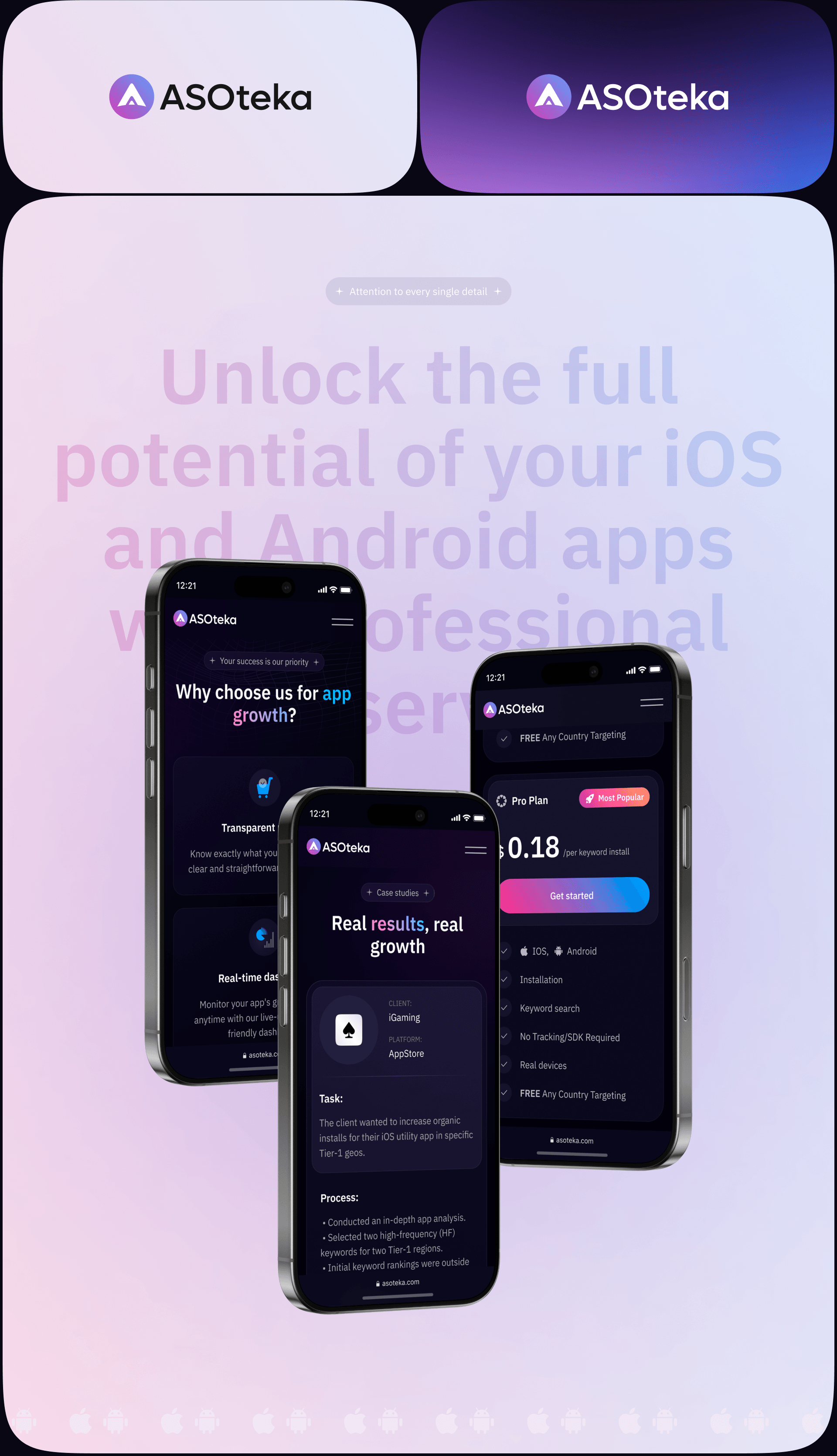ASO & Marketing Solutions — Изображение №4 — Интерфейсы на Dprofile
