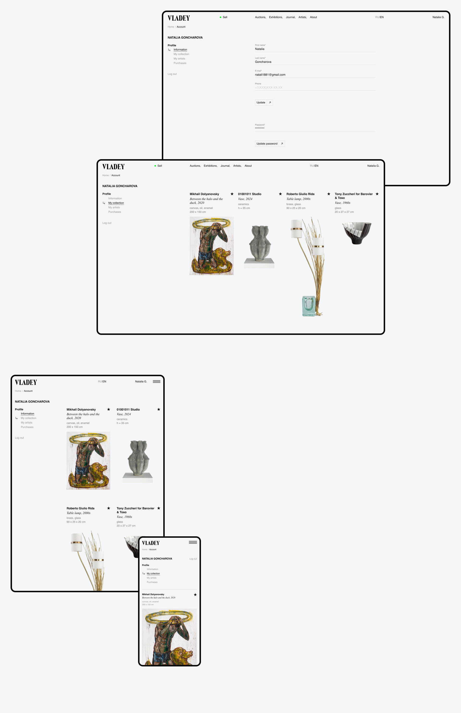 Art Gallery Website — Изображение №26 — Интерфейсы на Dprofile