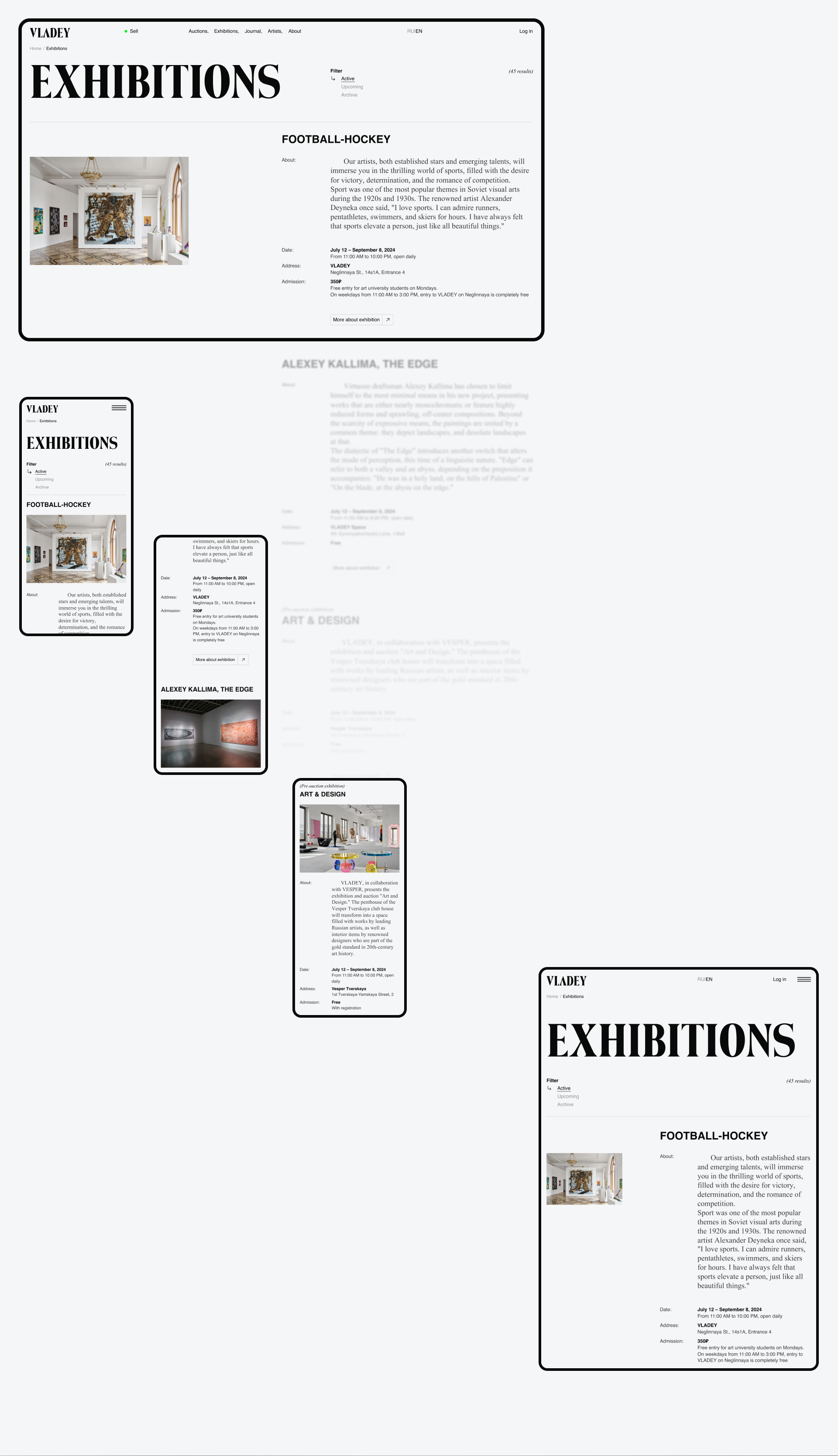 Art Gallery Website — Изображение №4 — Интерфейсы на Dprofile