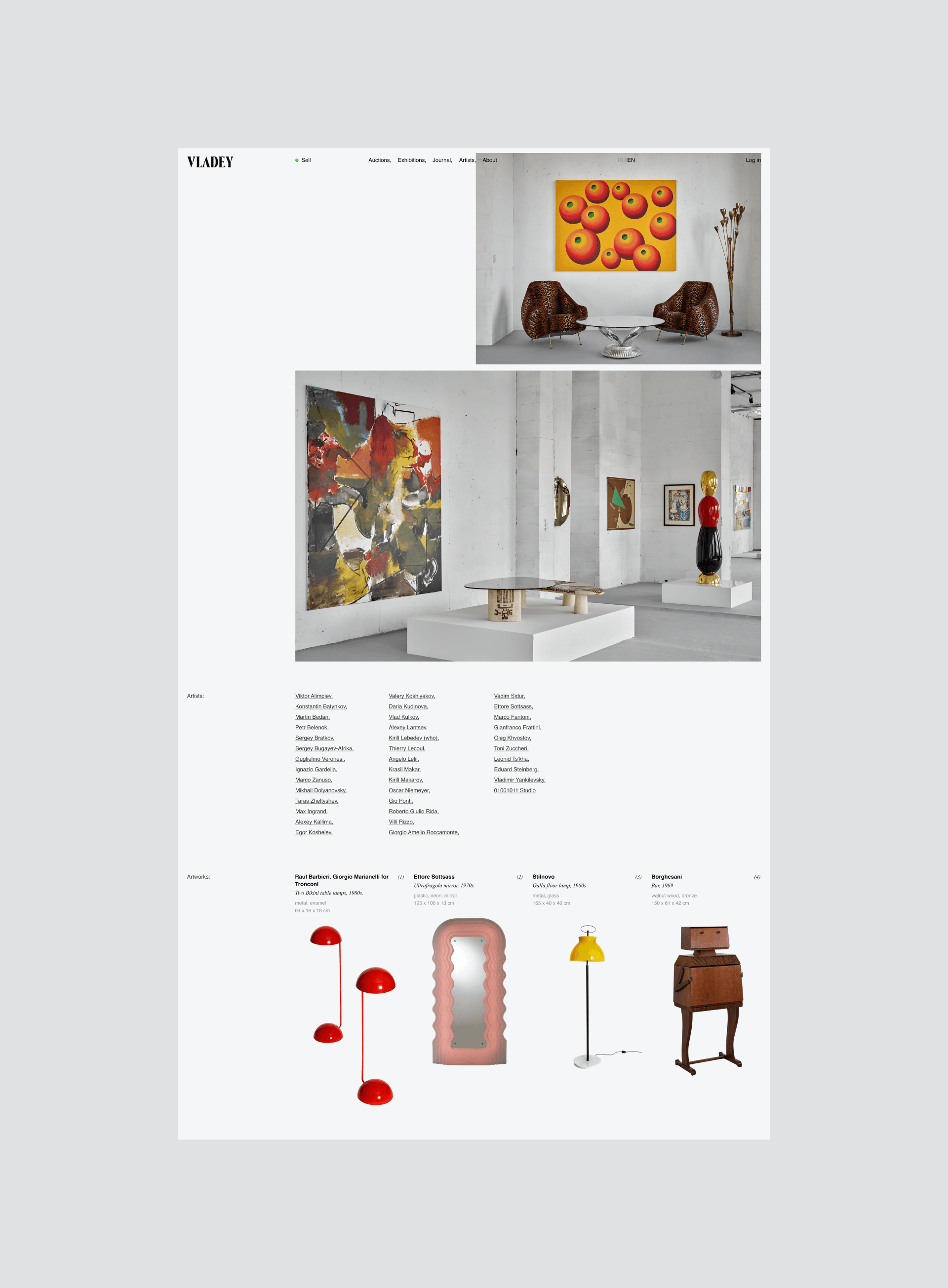 Art Gallery Website — Изображение №9 — Интерфейсы на Dprofile