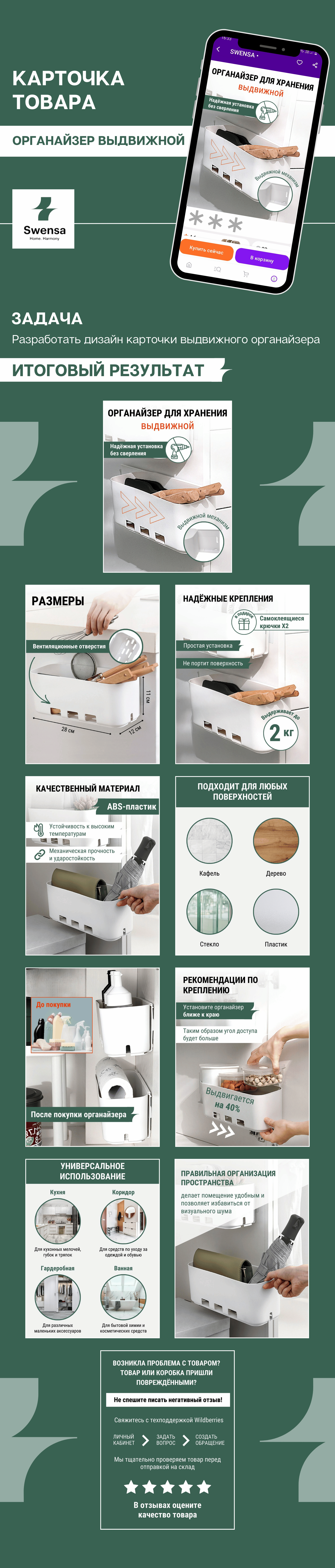 Дизайн карточек товара. Товары для дома, полка, органайзер — Изображение №2 — Графика, Маркетинг на Dprofile