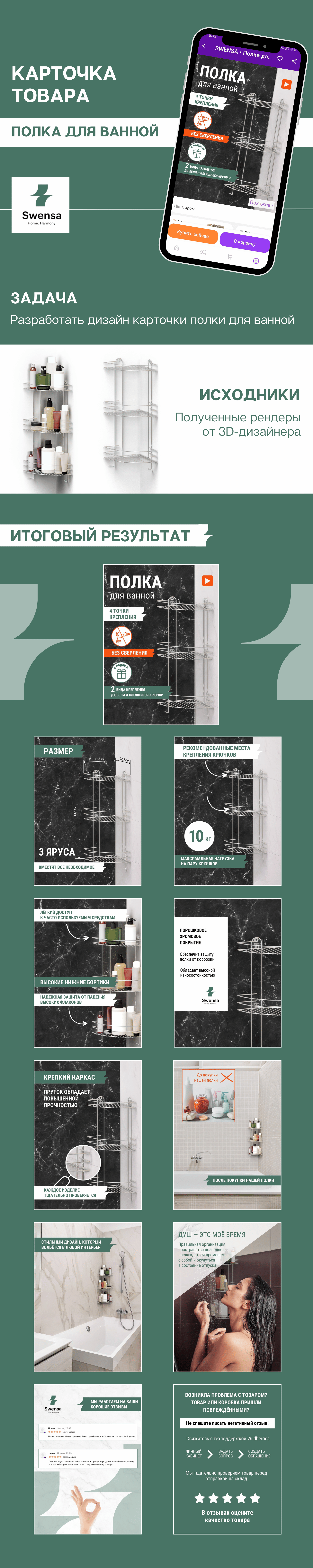 Дизайн карточек товара. Товары для дома, полка, органайзер — Изображение №6 — Графика, Маркетинг на Dprofile