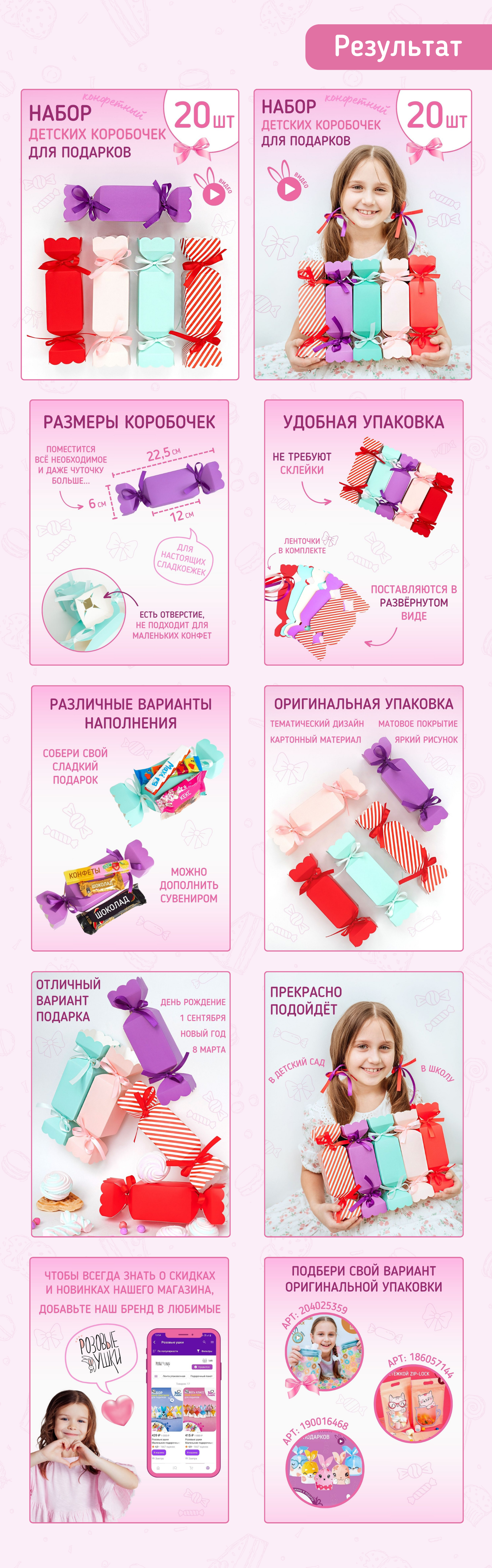 Дизайн карточек товара. Подарочные пакеты, детские пакетики — Изображение №3 — Графика, Маркетинг на Dprofile