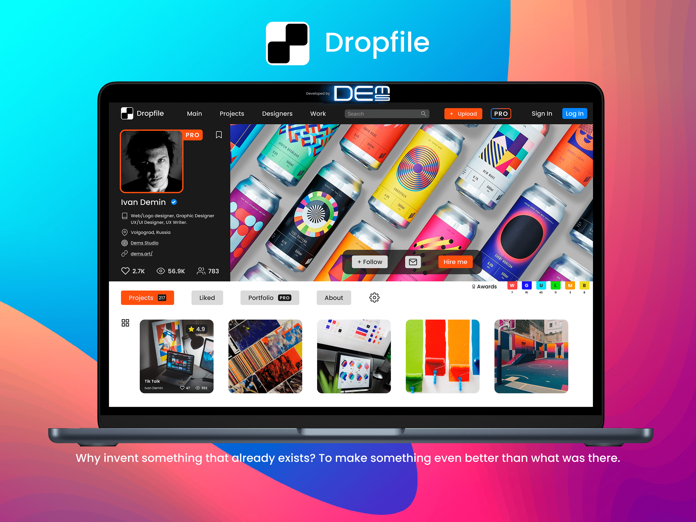 Dropfile — Изображение №1 — Интерфейсы, Брендинг на Dprofile