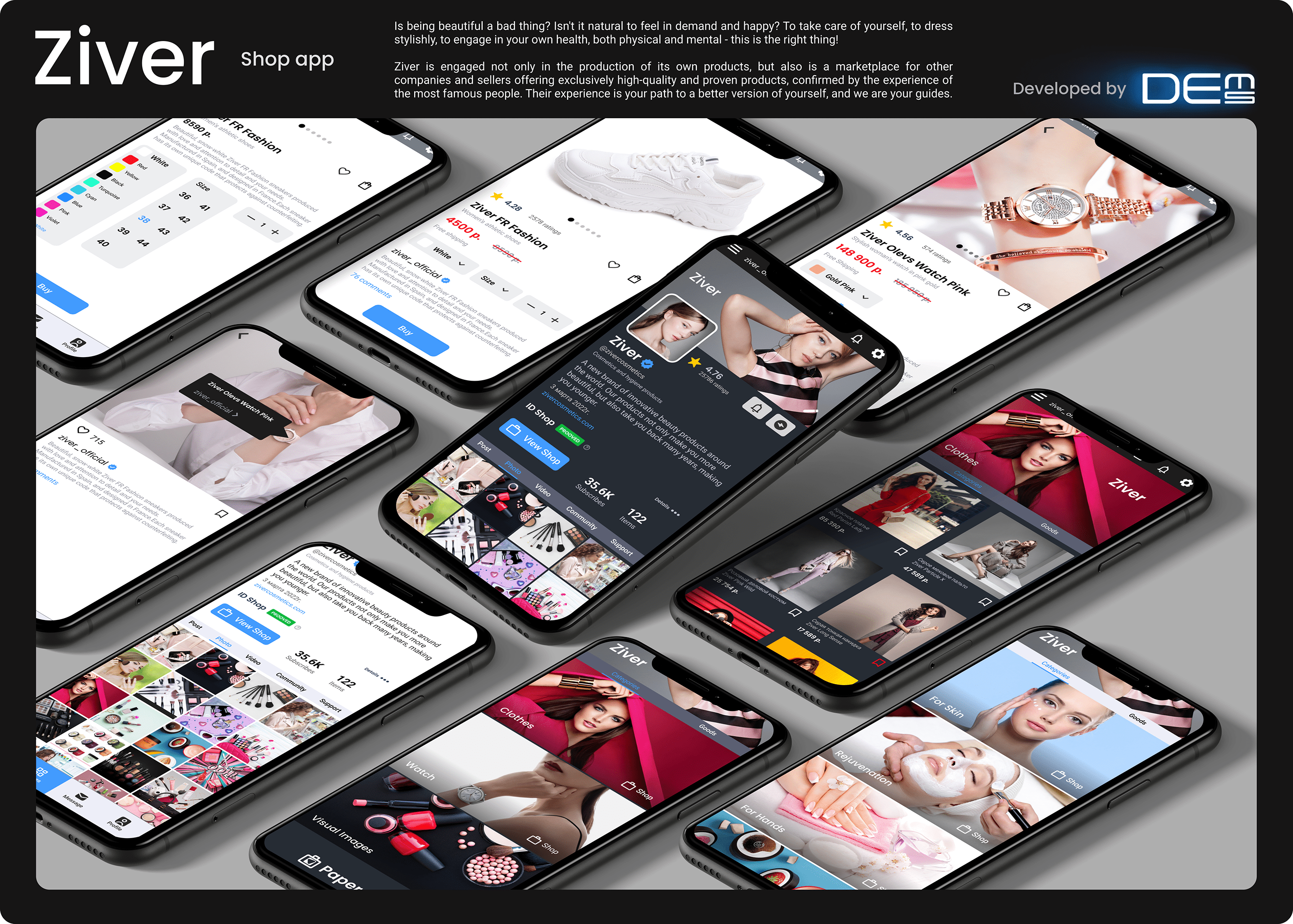 Ziver (UX/UI mobile marketplace) — Изображение №1 — Интерфейсы, Брендинг на Dprofile