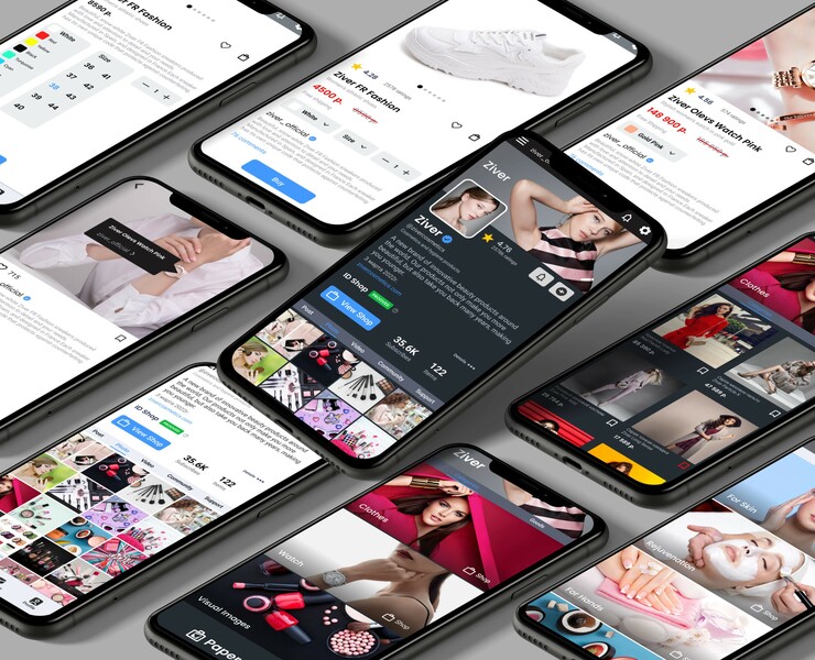 Ziver (UX/UI mobile marketplace) — Интерфейсы, Брендинг на Dprofile