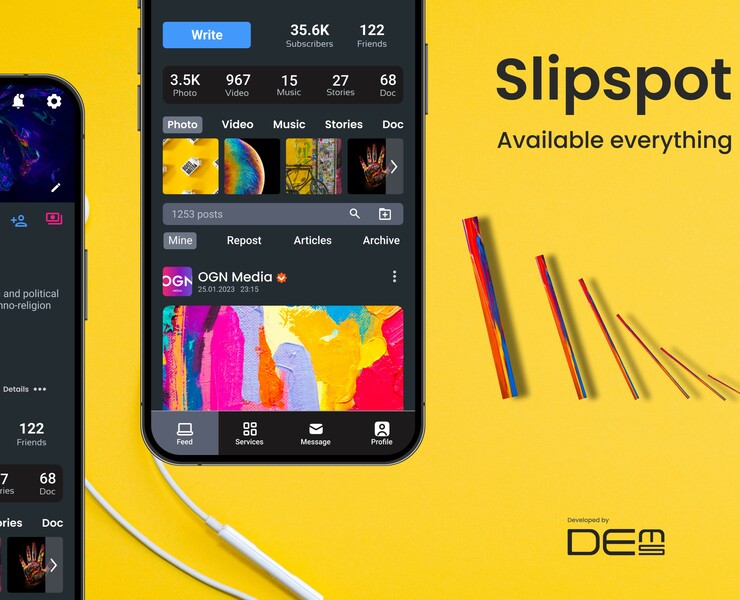 Slipspot (UI mobile app) — Интерфейсы, Брендинг на Dprofile