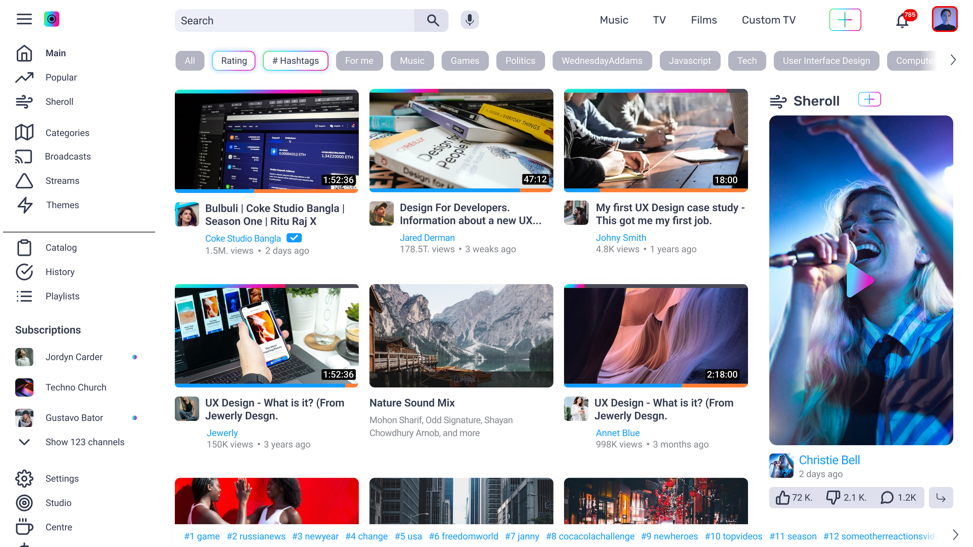Fucu (UX/UI Design Video app) — Изображение №3 — Интерфейсы, Иллюстрация на Dprofile
