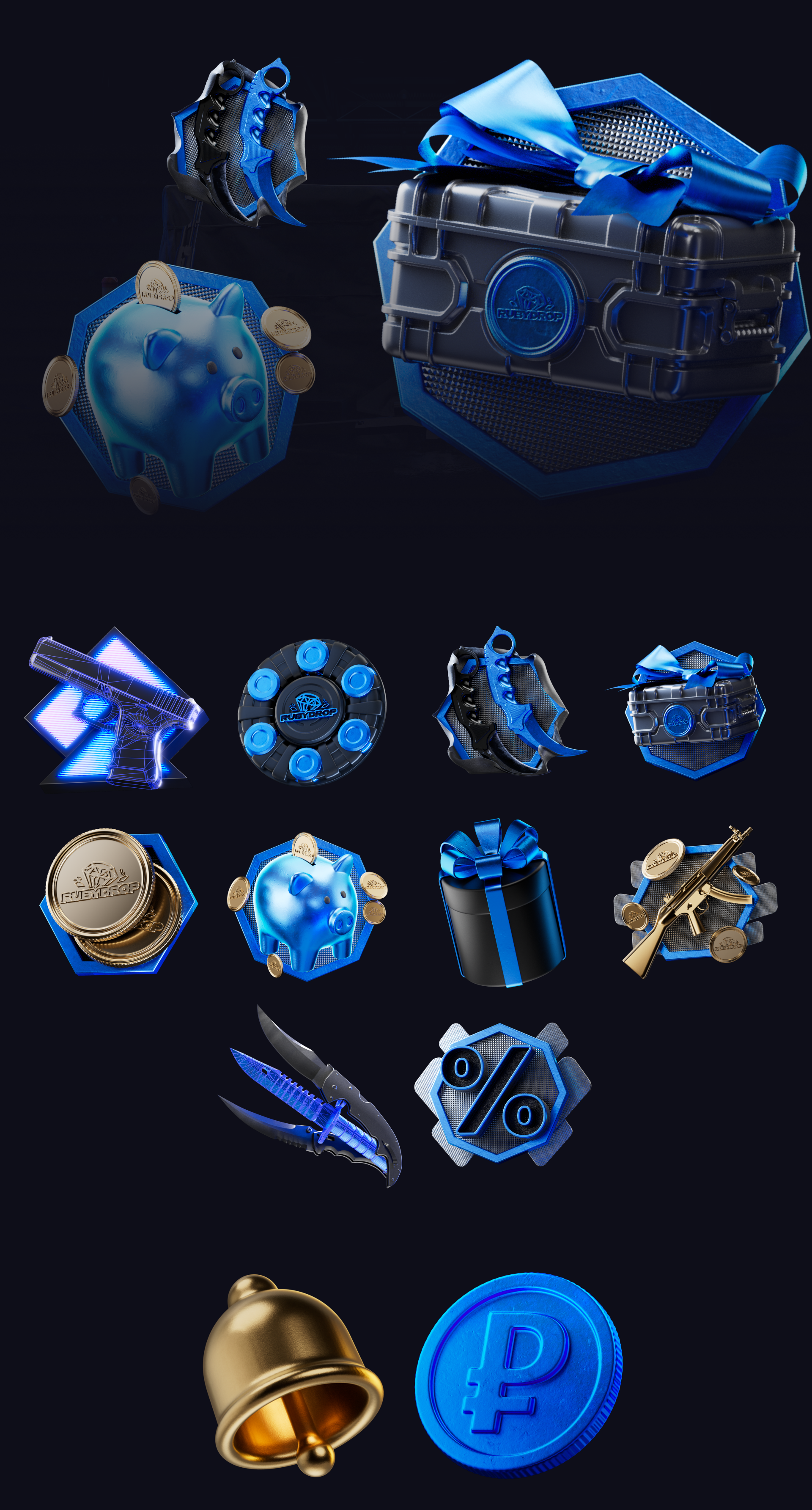 3D Icon set \ Gaming — Изображение №2 — Графика, 3D на Dprofile