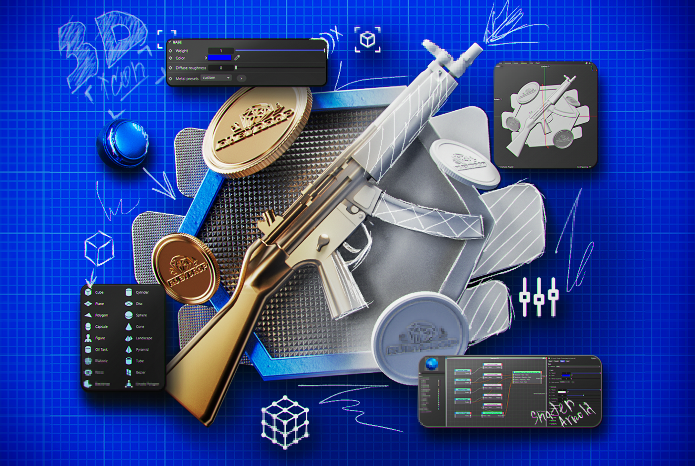 3D Icon set \ Gaming — Изображение №1 — Графика, 3D на Dprofile
