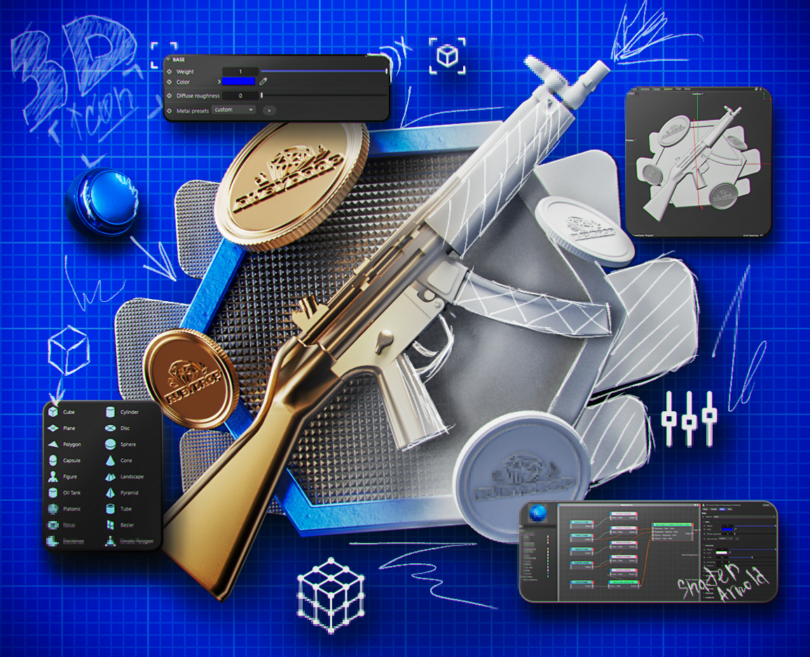 3D Icon set \ Gaming на Dprofile