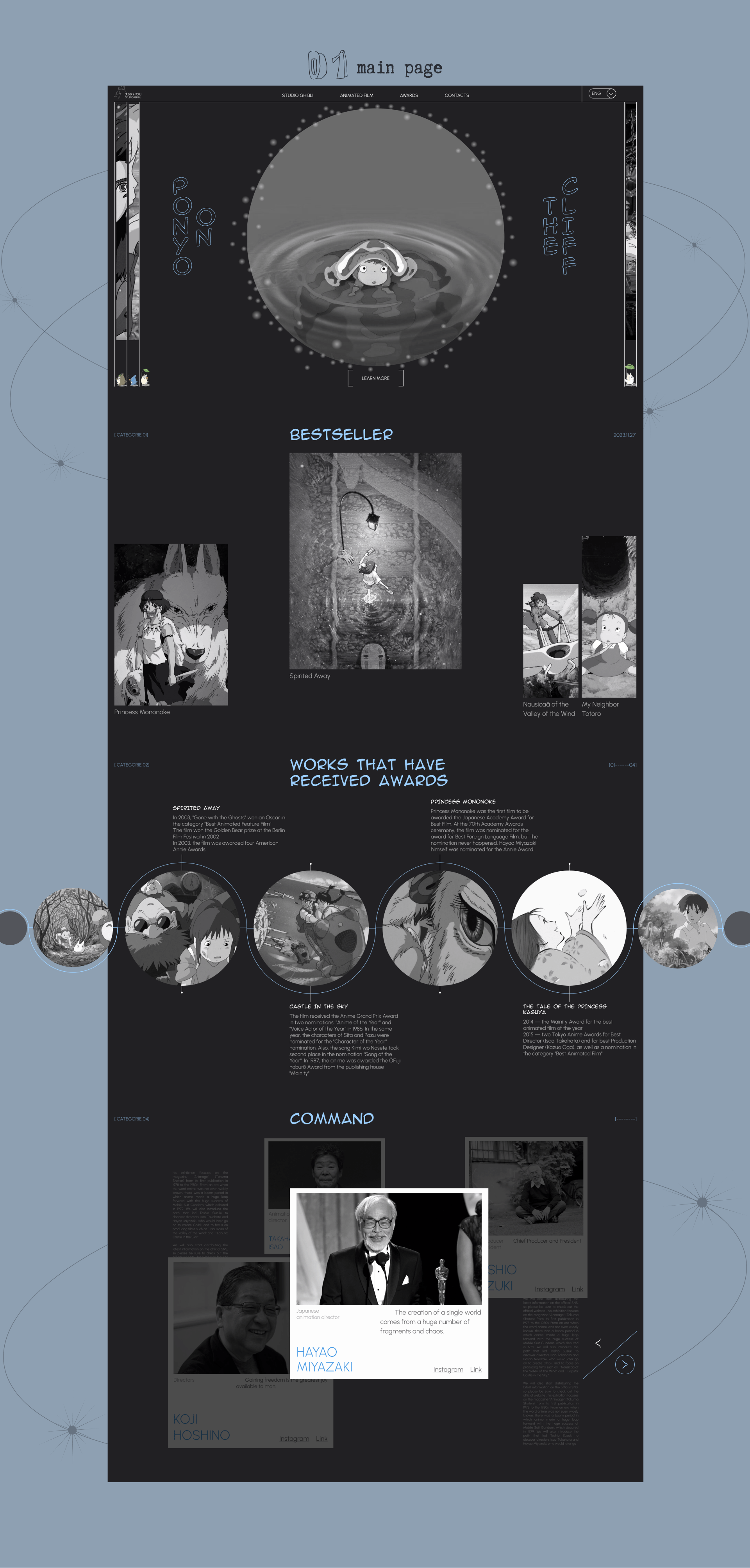 Ghibli studio website redesign — Изображение №1 — Интерфейсы, Анимация на Dprofile