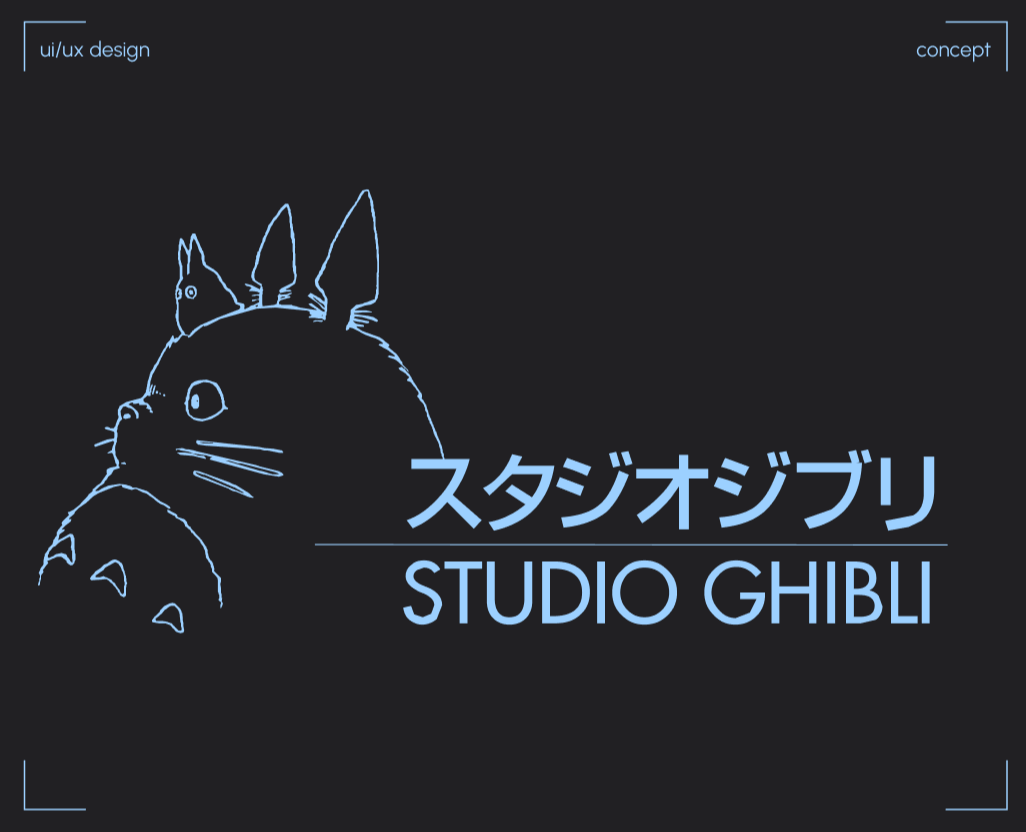 Ghibli studio website redesign — Интерфейсы, Анимация на Dprofile