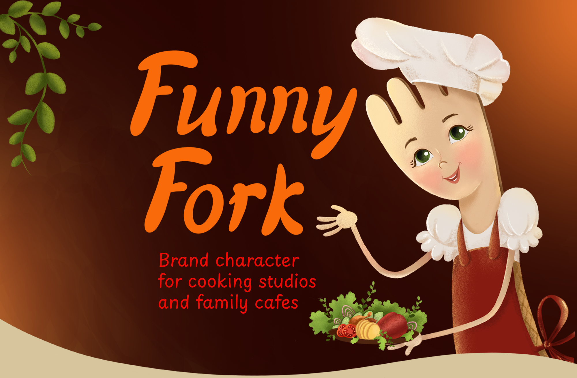 Funny Fork. Весёлая Вилка. Концепт-проект бренд-персонажа . — Изображение №1 — Брендинг, Иллюстрация на Dprofile