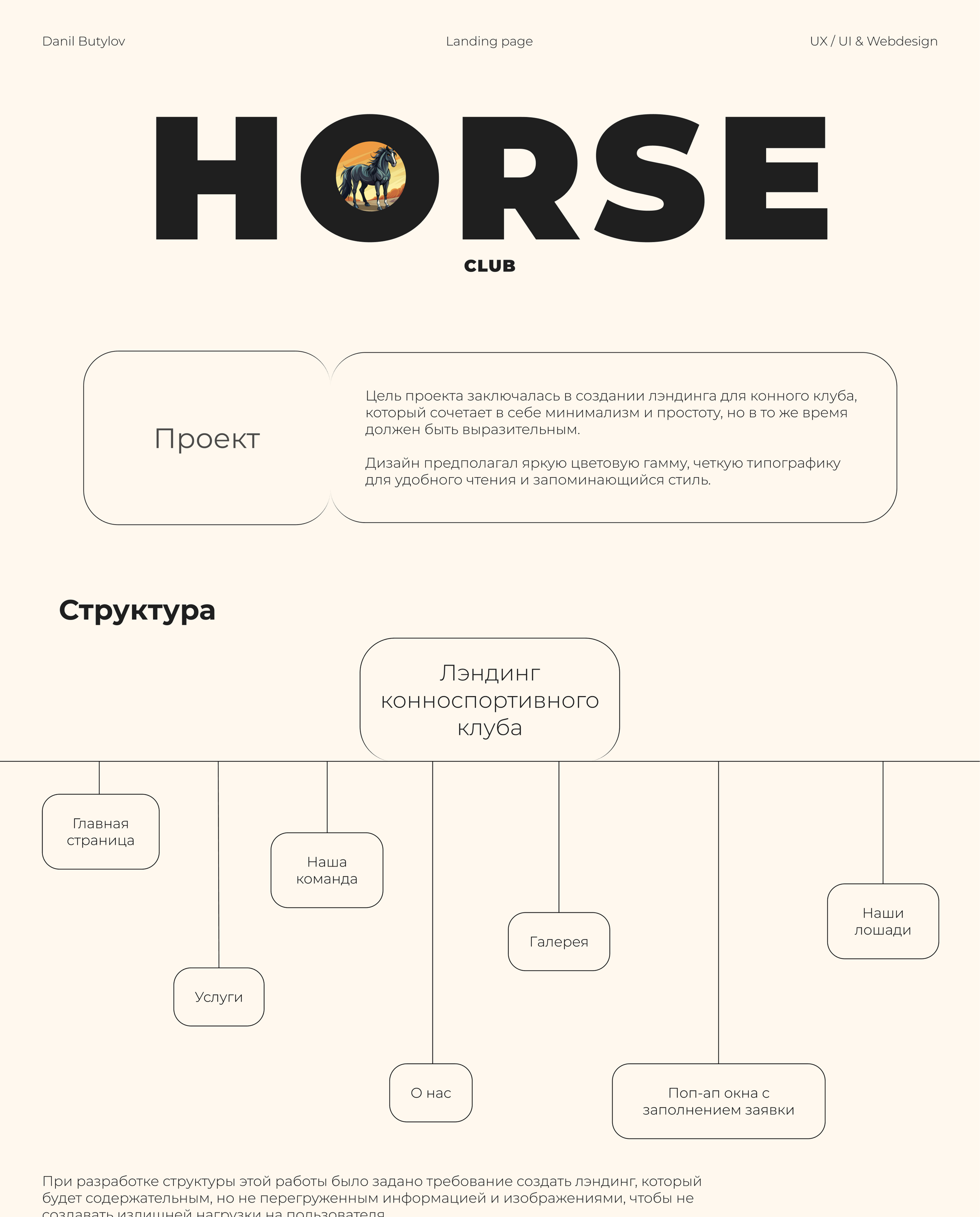 Лэндинг Конноспортивного клуба. — Изображение №1 — Интерфейсы на Dprofile