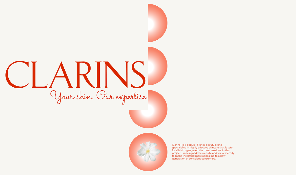 КОРПОРАТИВНЫЙ САЙТ - CLARINS — Изображение №1 — Интерфейсы, Графика на Dprofile