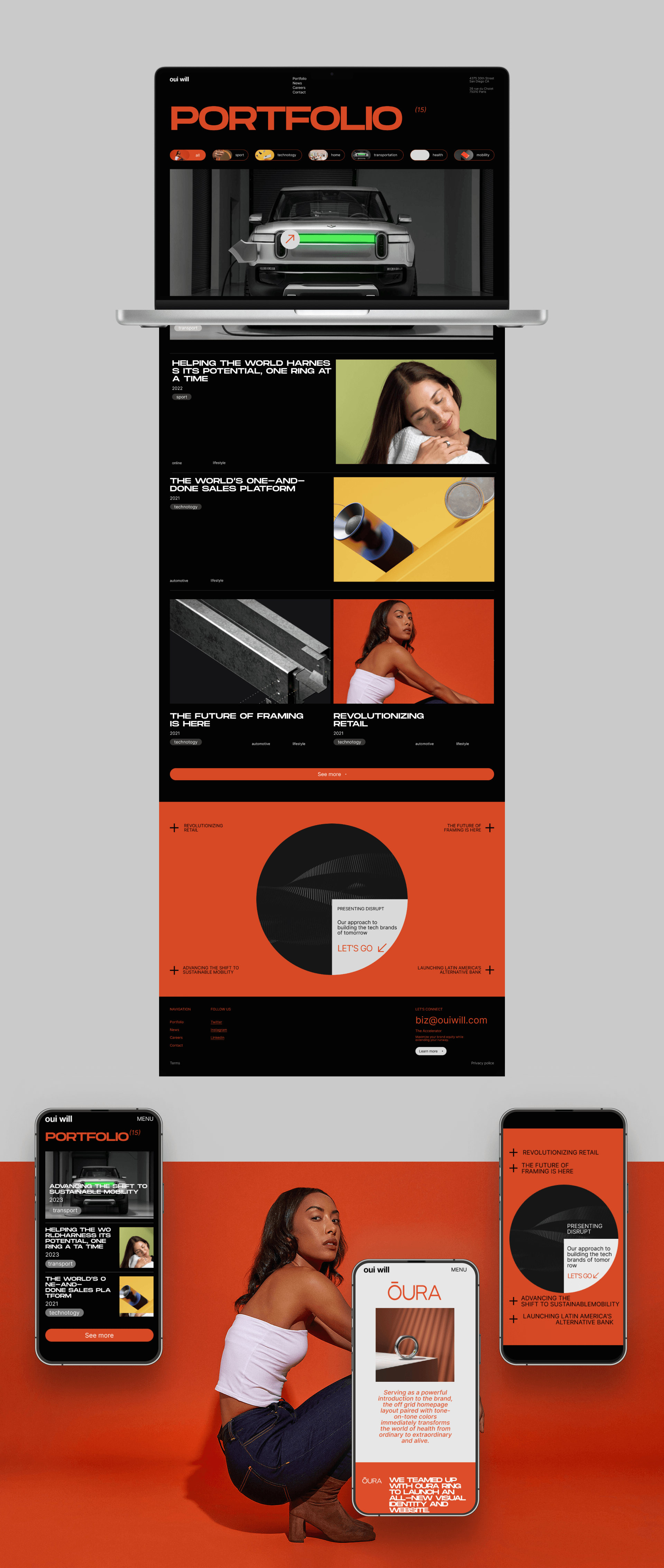 Digital agency - OUI WILL — Изображение №5 — Интерфейсы, Графика на Dprofile