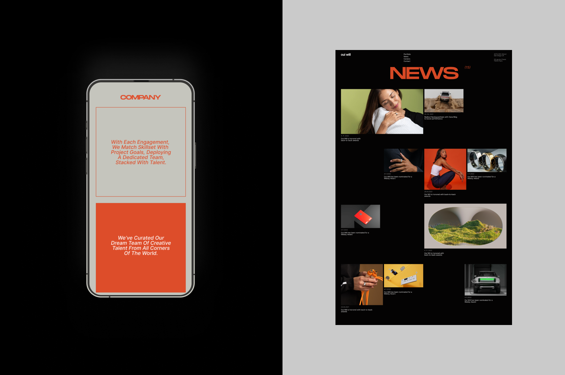 Digital agency - OUI WILL — Изображение №8 — Интерфейсы, Графика на Dprofile