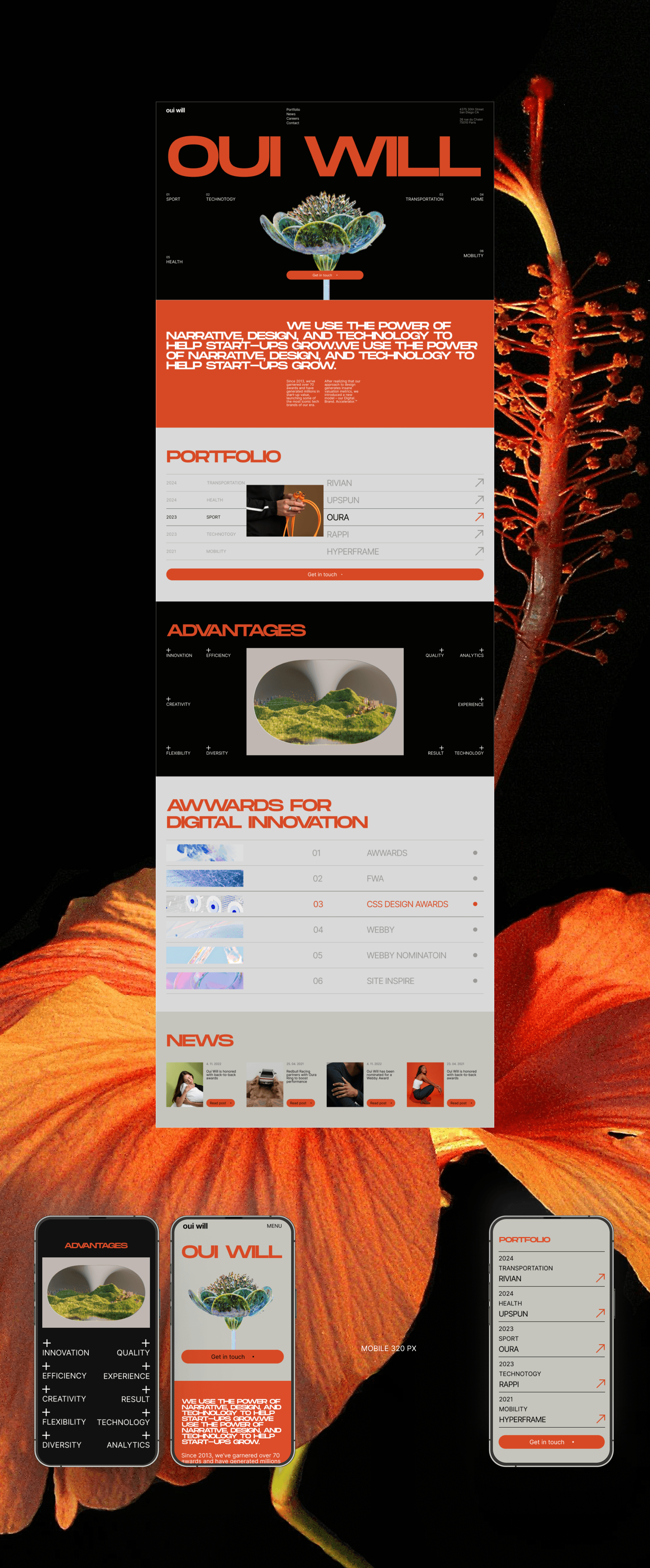 Digital agency - OUI WILL — Изображение №3 — Интерфейсы, Графика на Dprofile