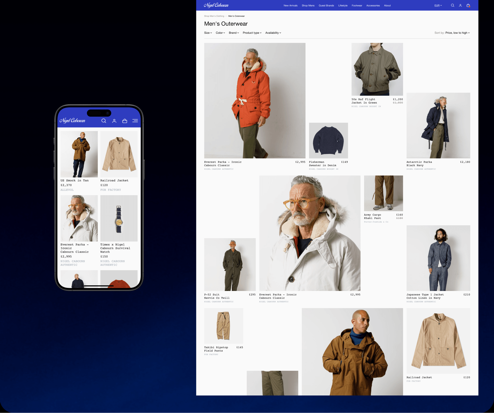 Nigel Cabourn — Изображение №4 — Интерфейсы, Графика на Dprofile