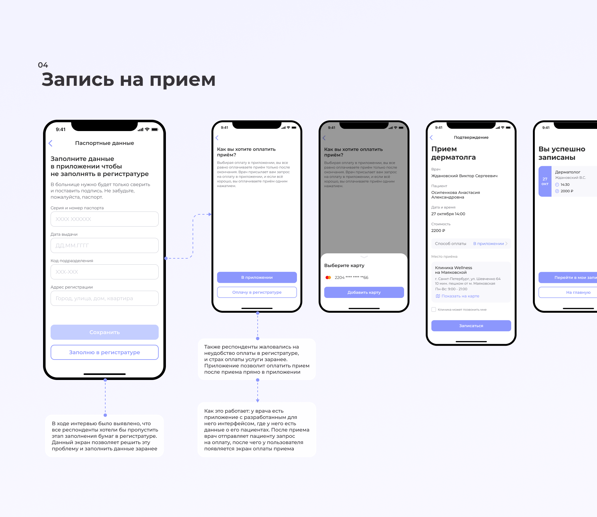 UX/UI Case study - Medical App — Изображение №13 — Интерфейсы на Dprofile