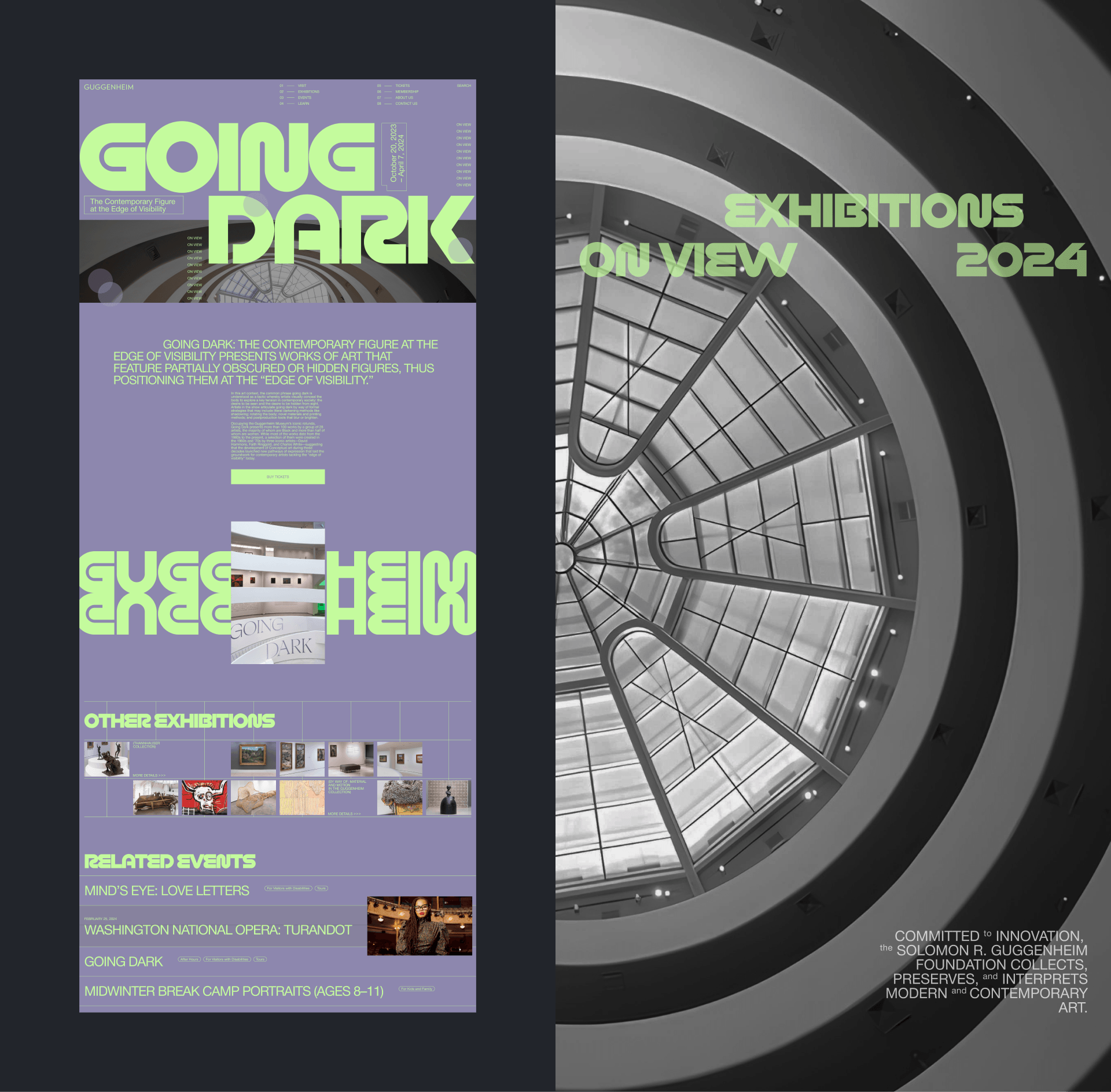 Guggenheim Museum | Corporate website redesign — Изображение №5 — Интерфейсы, Брендинг на Dprofile