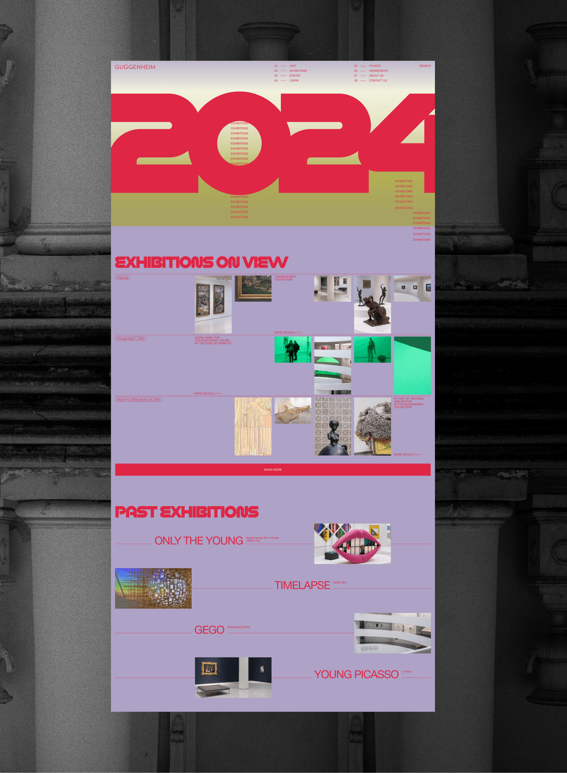 Guggenheim Museum | Corporate website redesign — Изображение №7 — Интерфейсы, Брендинг на Dprofile