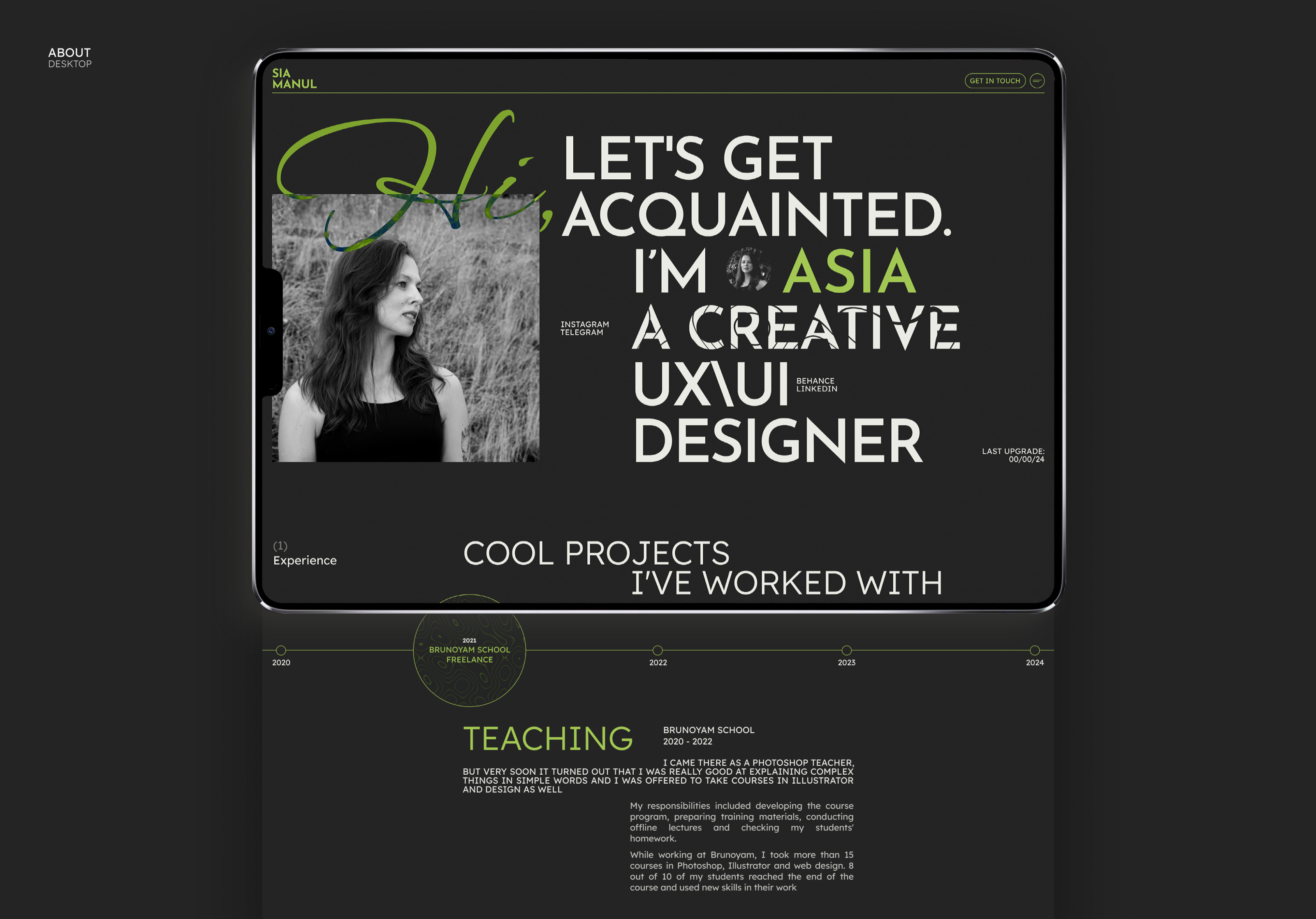 Portfolio for UX\UI designer | SiaManul — Изображение №15 — Интерфейсы, Анимация на Dprofile