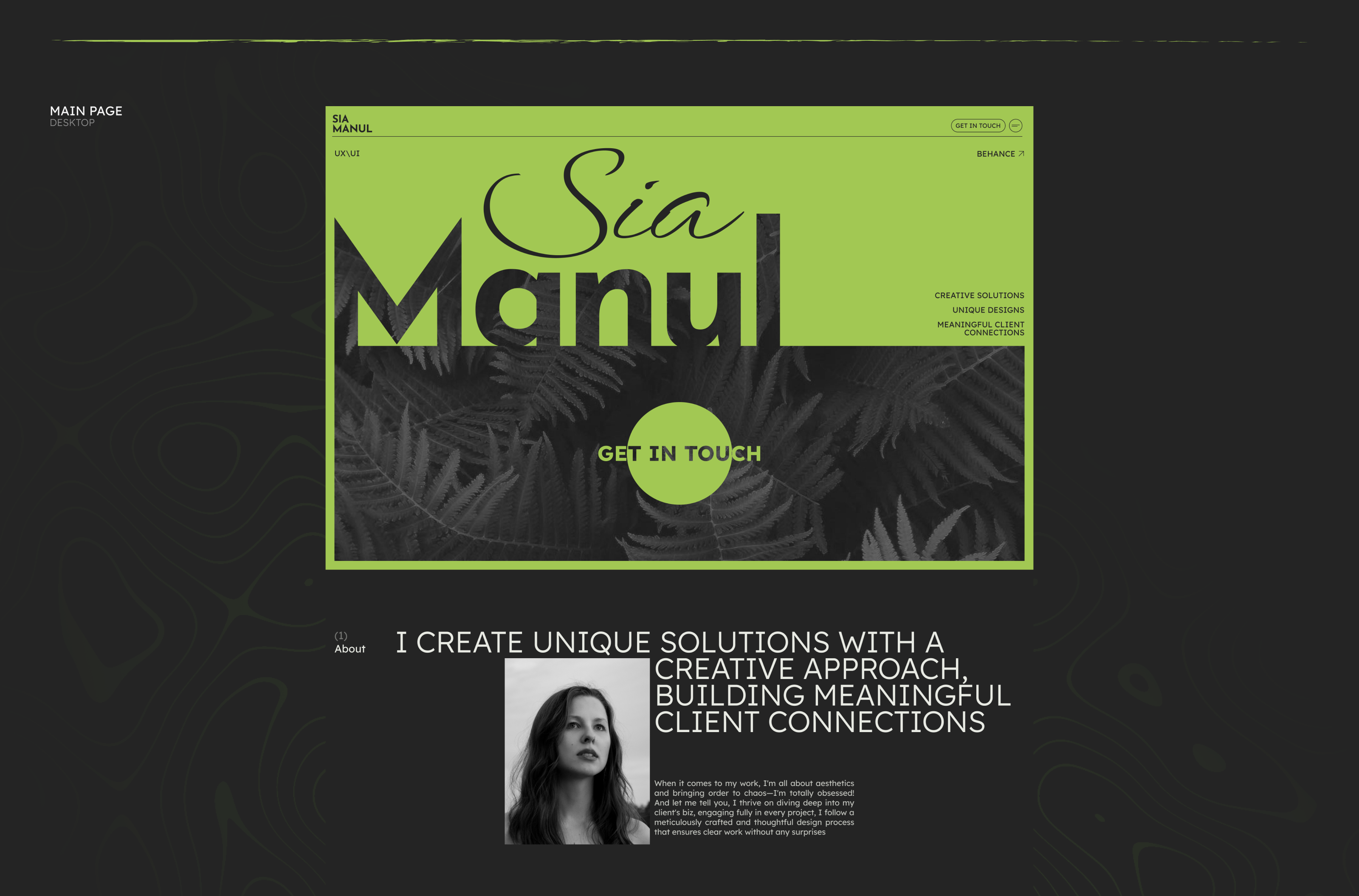 Portfolio for UX\UI designer | SiaManul — Изображение №3 — Интерфейсы, Анимация на Dprofile