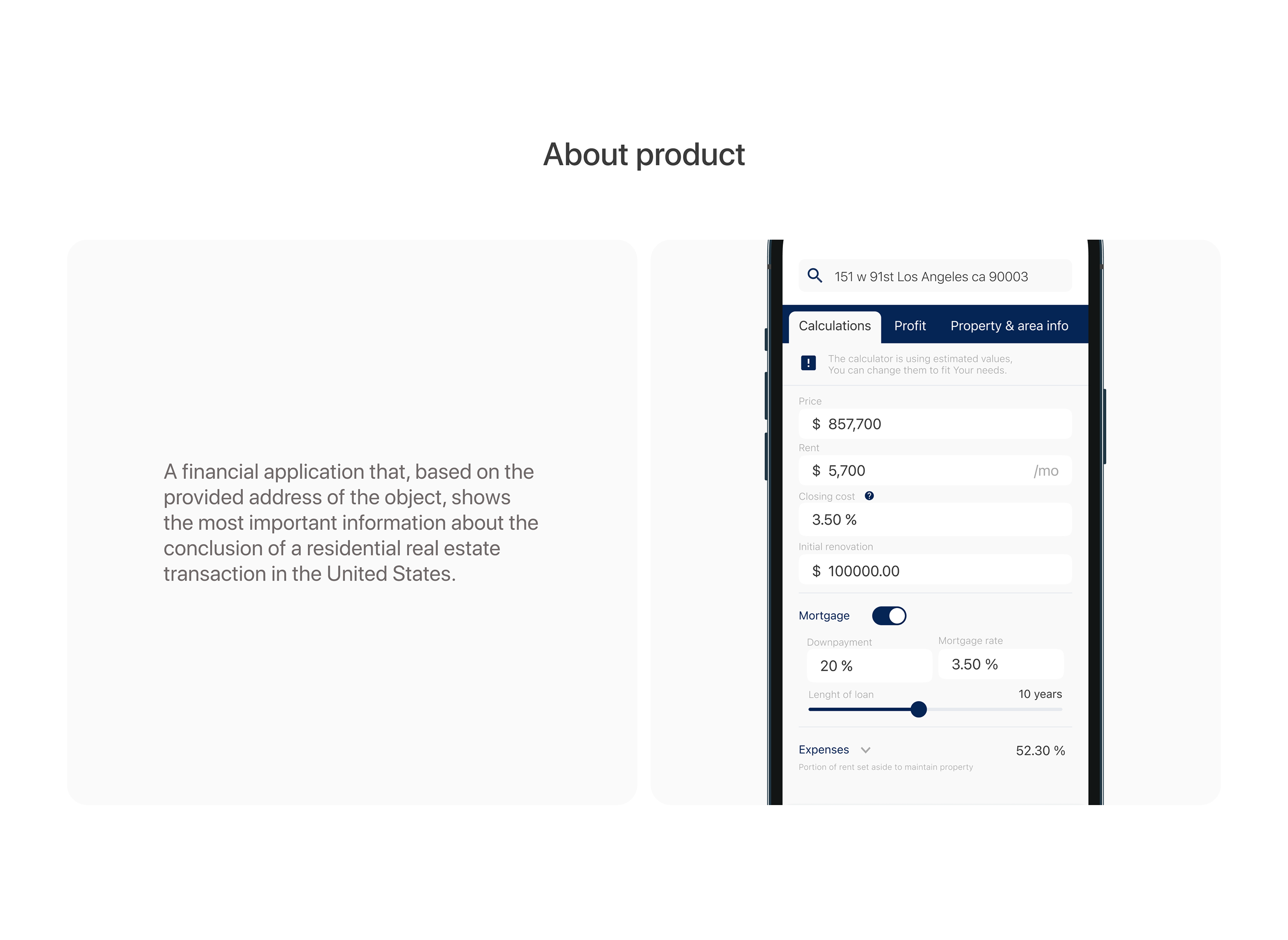 PropertyROI financial app — Изображение №2 — Интерфейсы на Dprofile