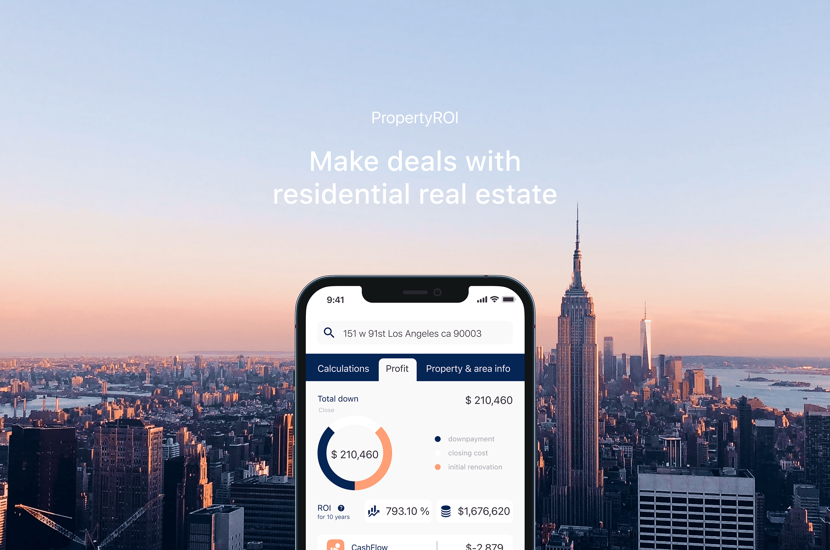 PropertyROI financial app — Изображение №1 — Интерфейсы на Dprofile